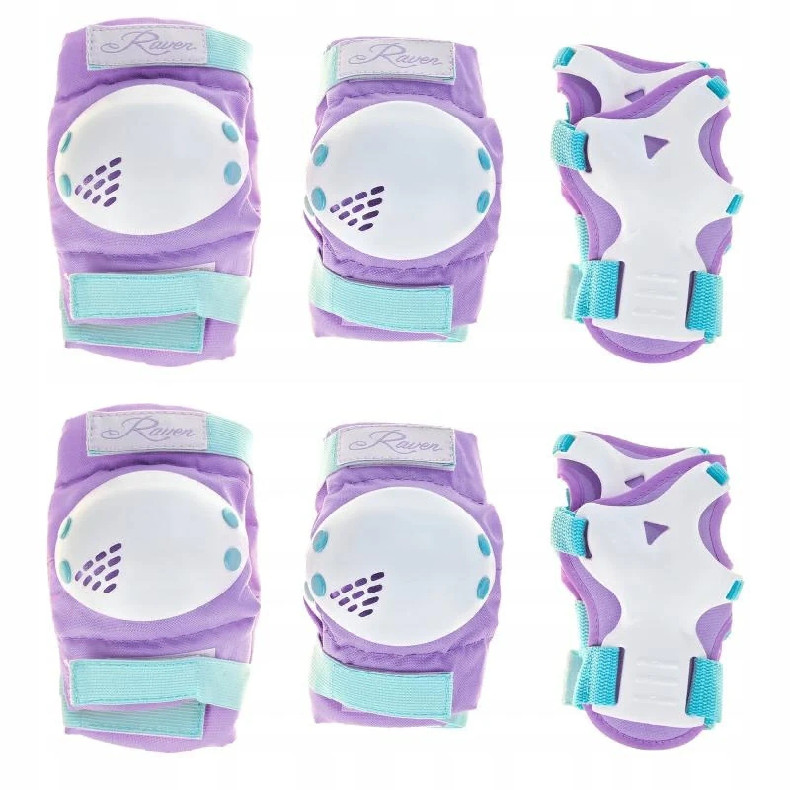 Raven Verba Violet/Mint, dětské sada chráničů - Barva: fialová · záber 1