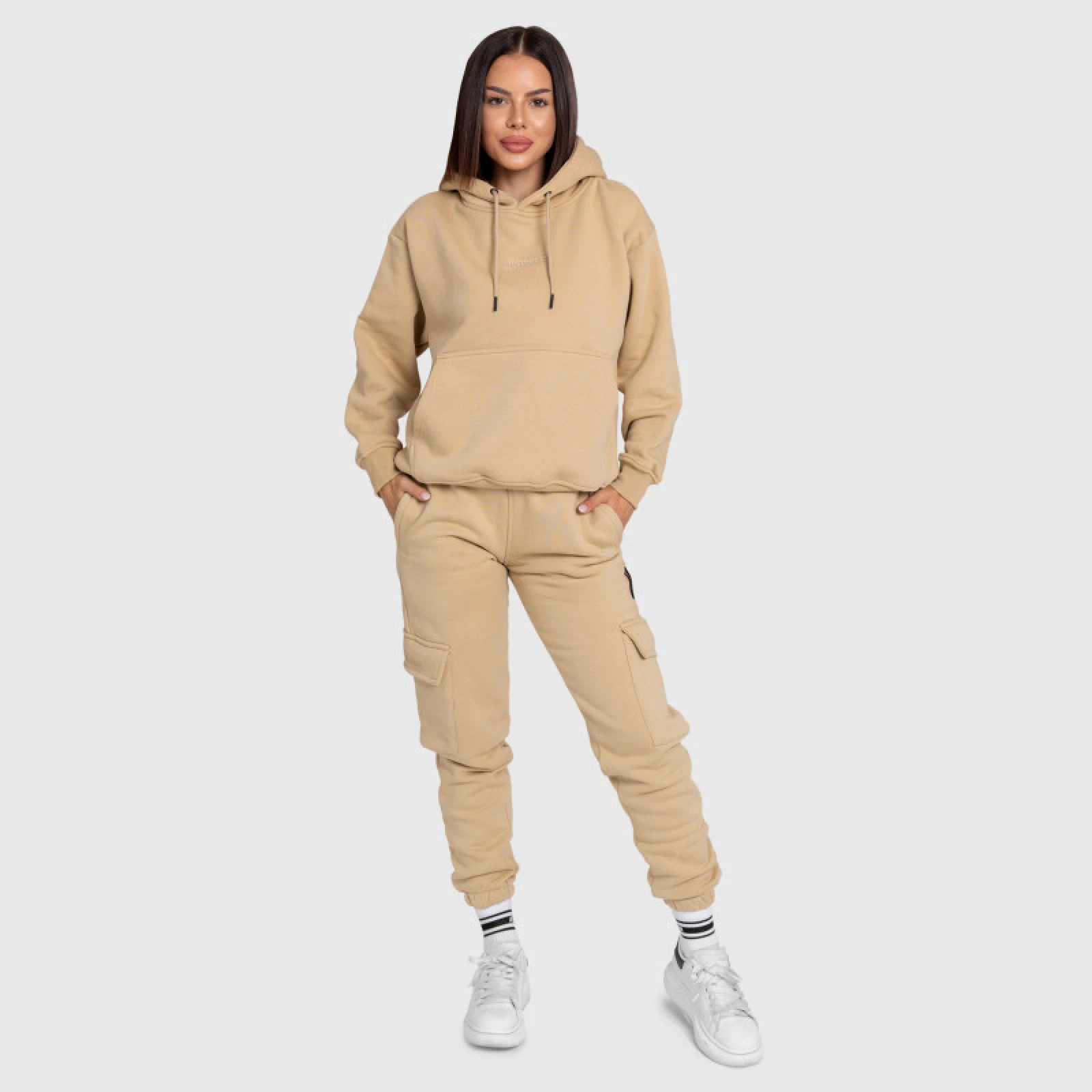 Dámska mikina Iron Aesthetics Cargo, béžová · záber 5