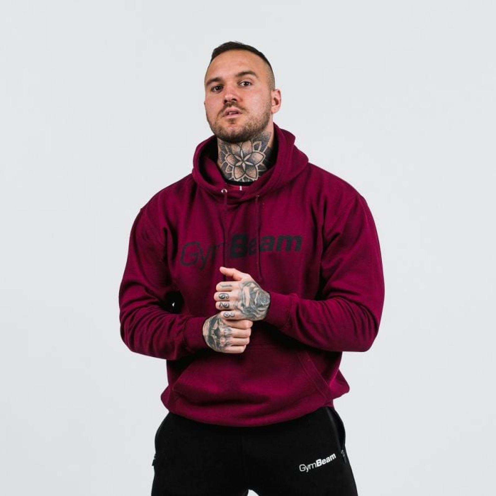 GymBeam Mikina PRO Hoodie Burgundy M · záber 1