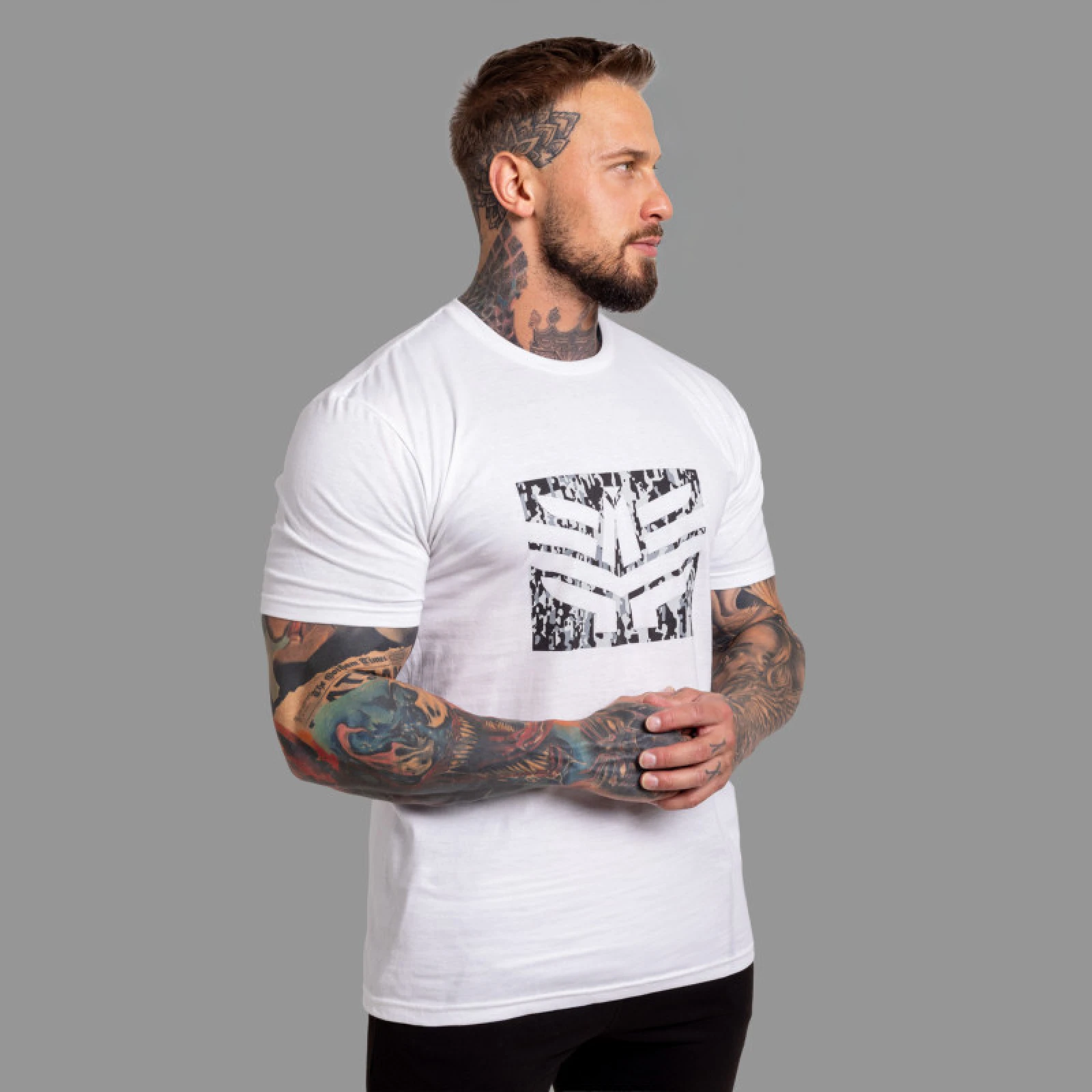 Pánske tričko Iron Aesthetics Tactical, biele · záber 2