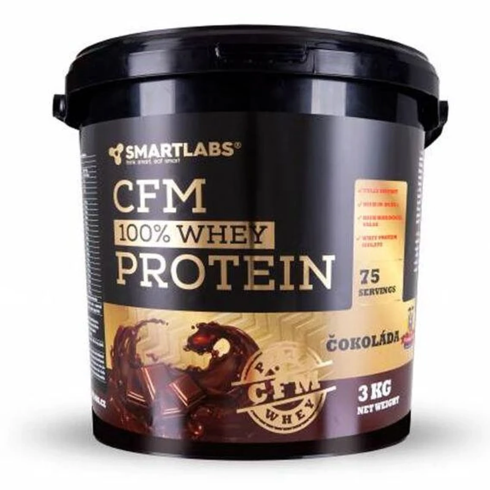 CFM 100% Whey protein 3000g - Barva: Vícebarevná | Příchuť: Čokoláda · záber 1