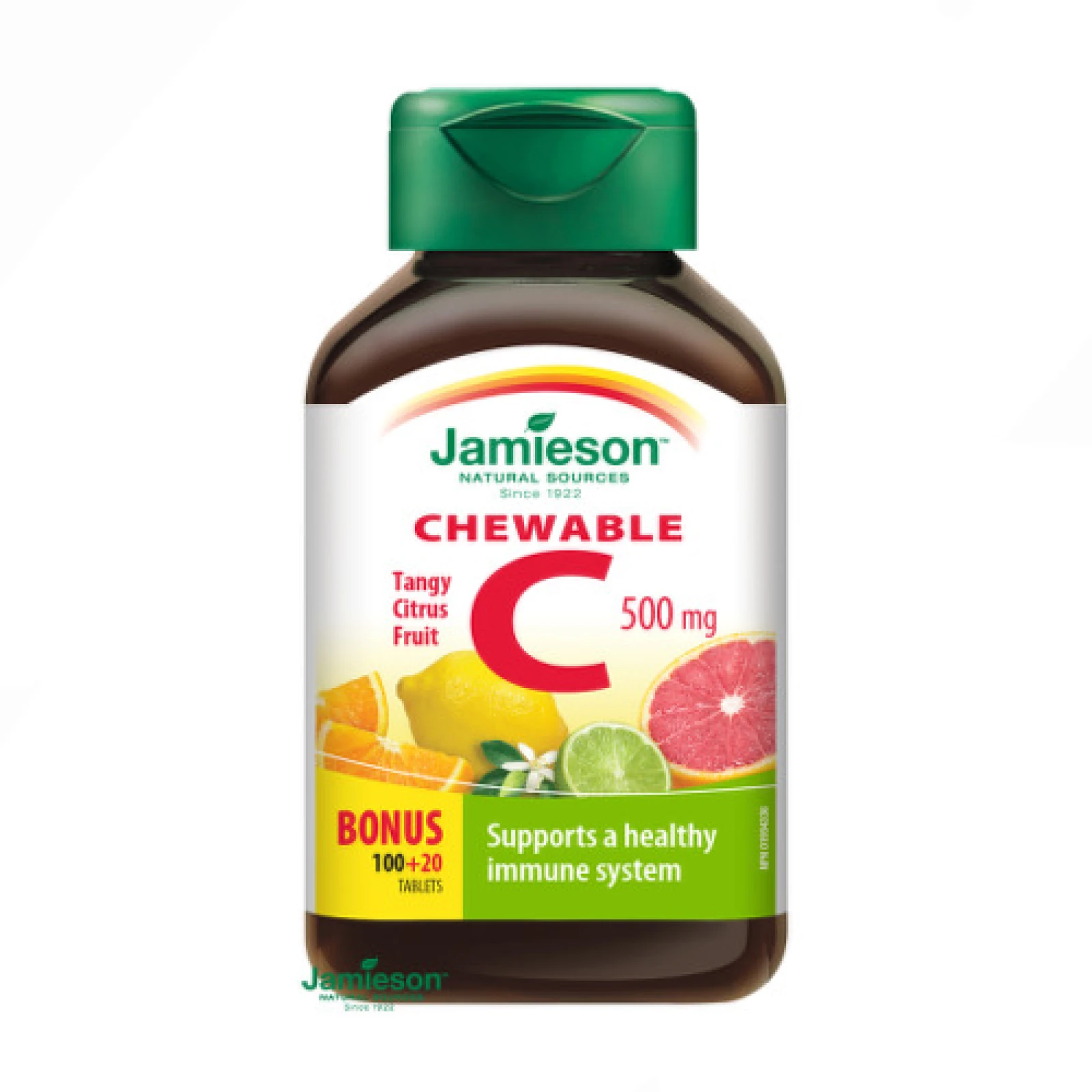 JAMIESON Vitamín C 500 mg s príchuťou citrusové ovocie 120 tabliet · záber 1