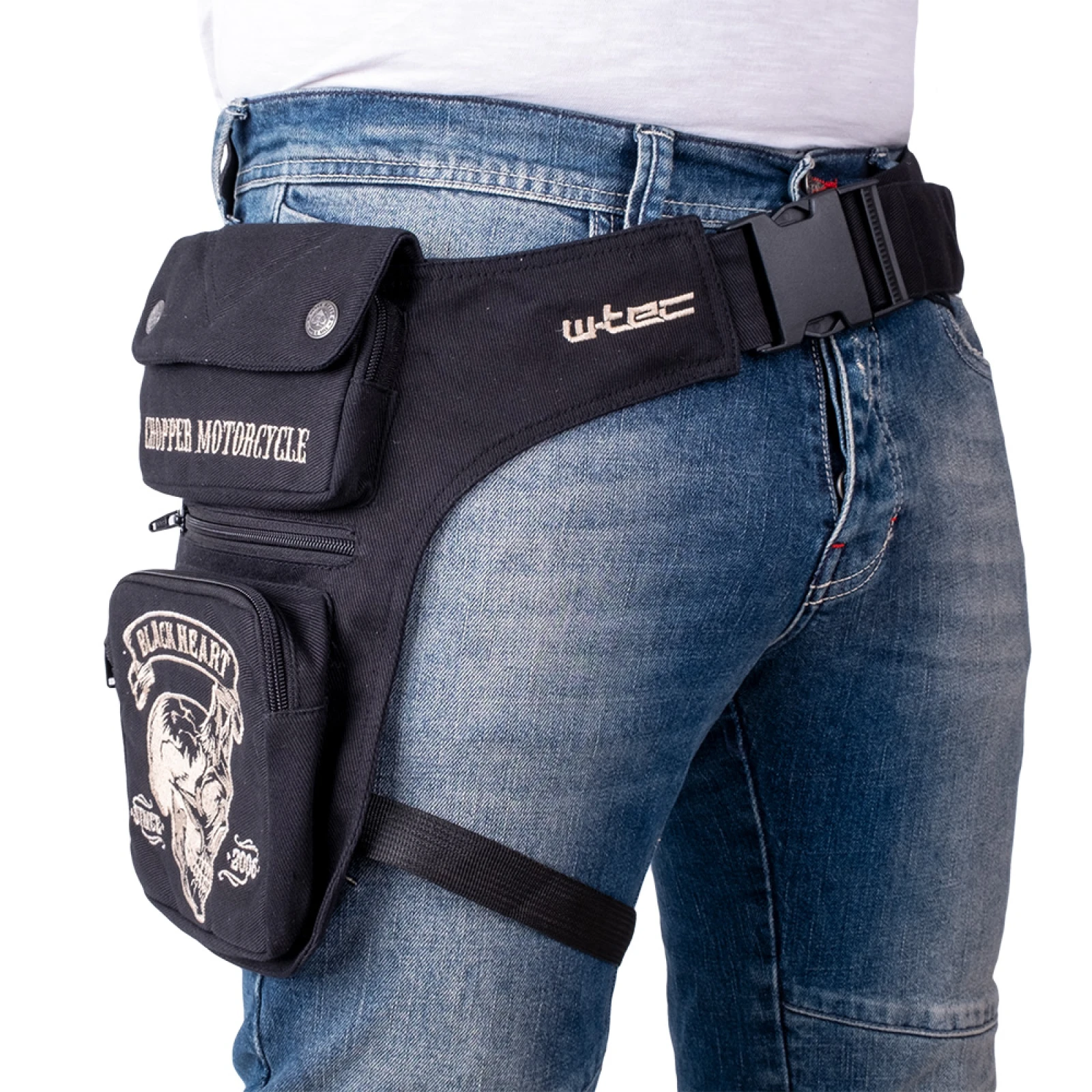 W-TEC Black Heart Devil Skull Black Tex · záber 2