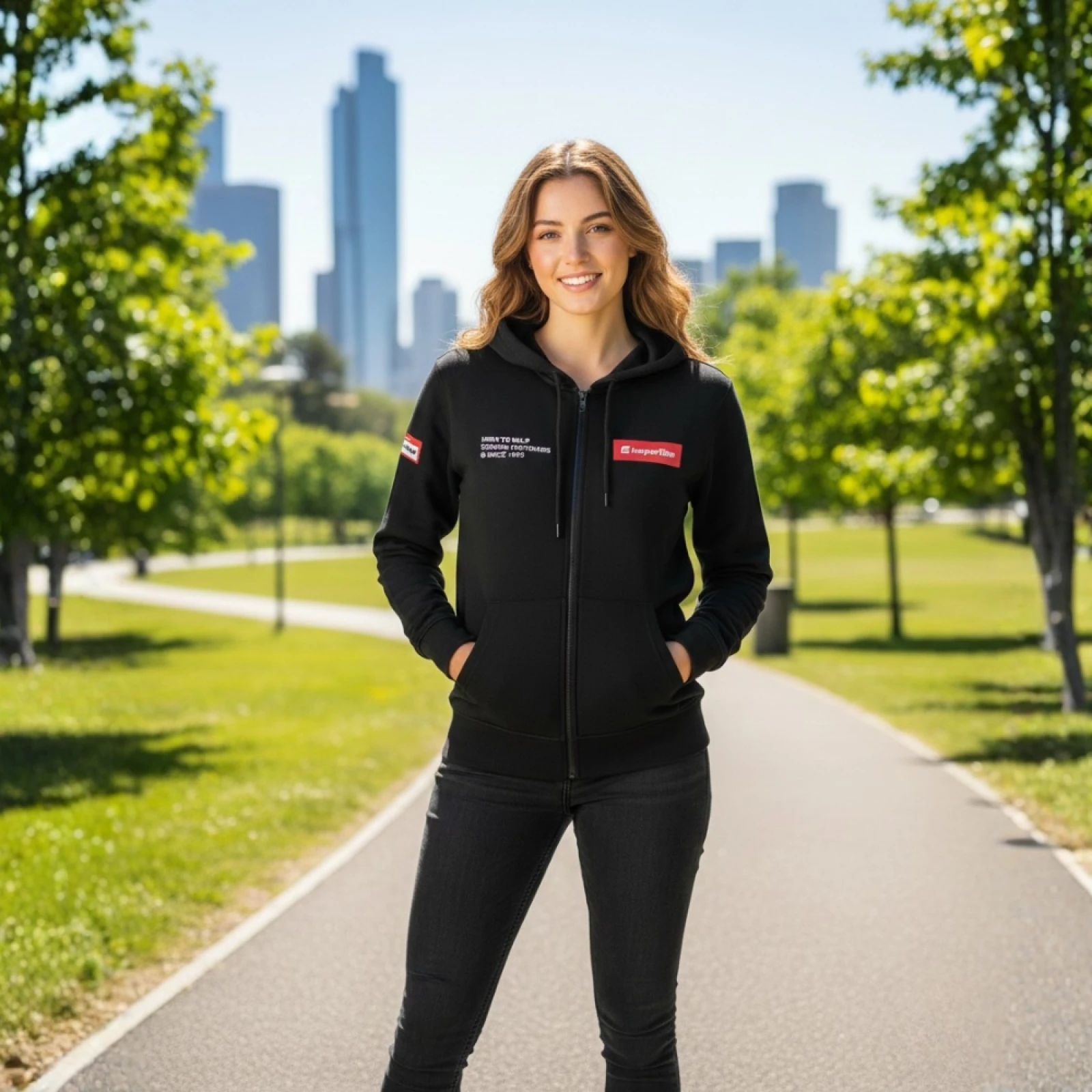 Mikina inSPORTline Signature Farba čierna, · záber 2
