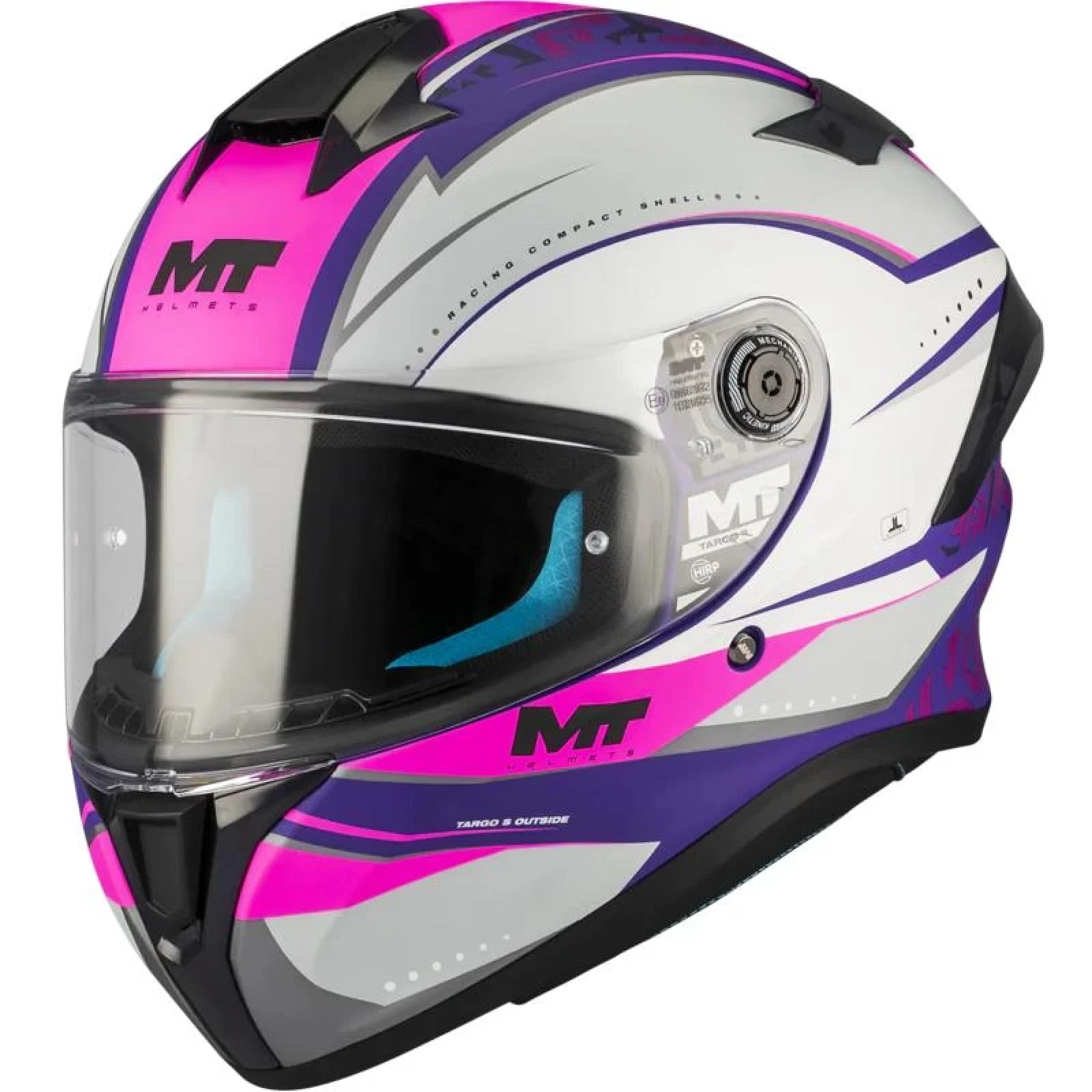 MT Helmets Targo S Outside C8 matná fialovo-šedo-růžová - Velikost: 53-54 | Barva: Fialová · záber 1