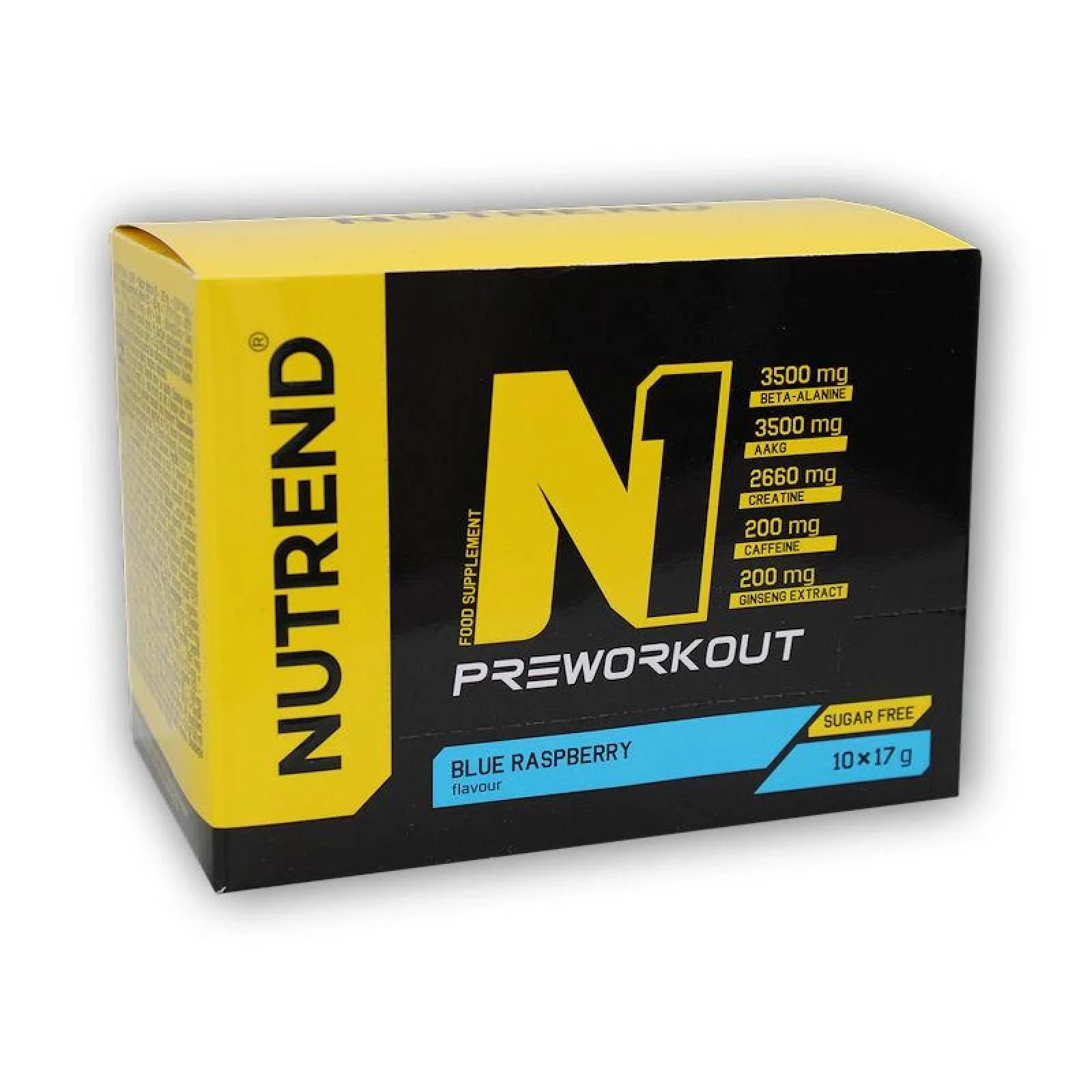 NUTREND N1 Pre-Workout - Barva: čierna | Příchuť: Černý rybíz · záber 1