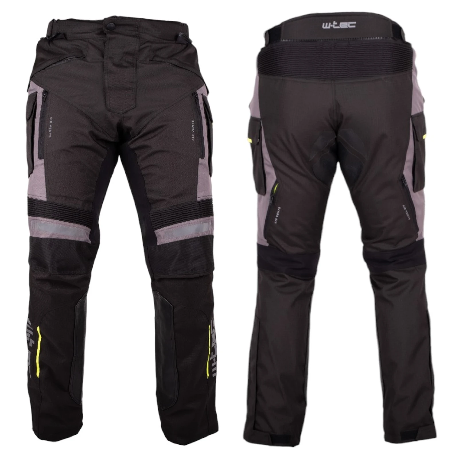 Moto nohavice W-TEC Smackton Farba čierno-šedo-oranžová, · záber 2