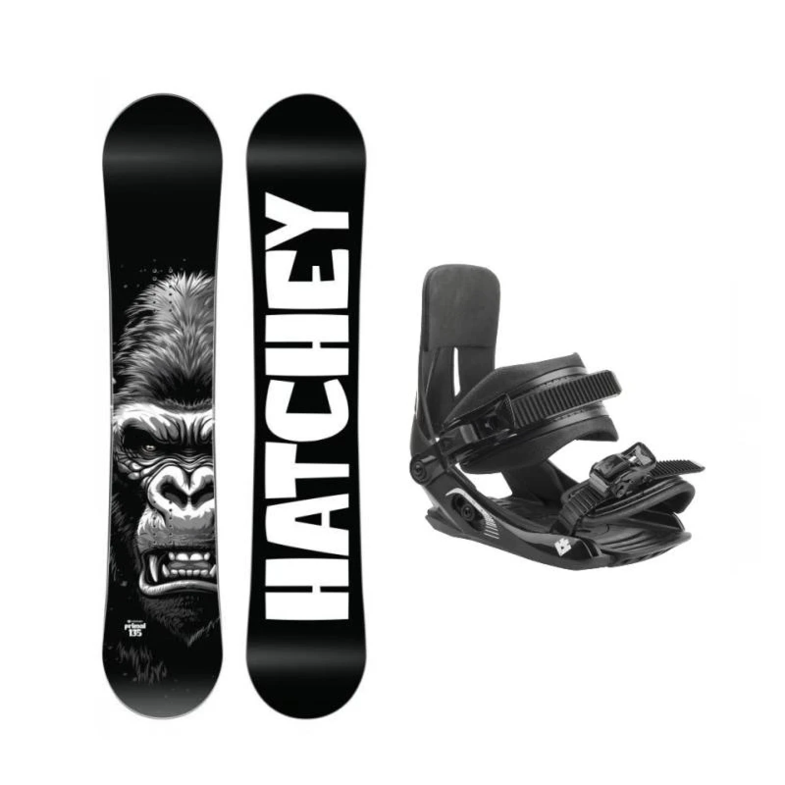 Hatchey Primal dětský snowboard + Hatchey Tactic Junior vázání · záber 1