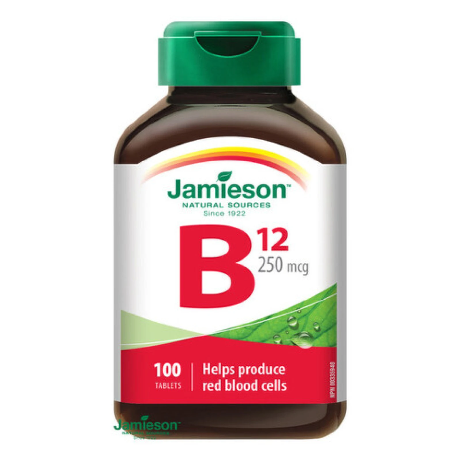 JAMIESON Vitamín B12 metylkobalamín 250 µg 100 tabliet · záber 1