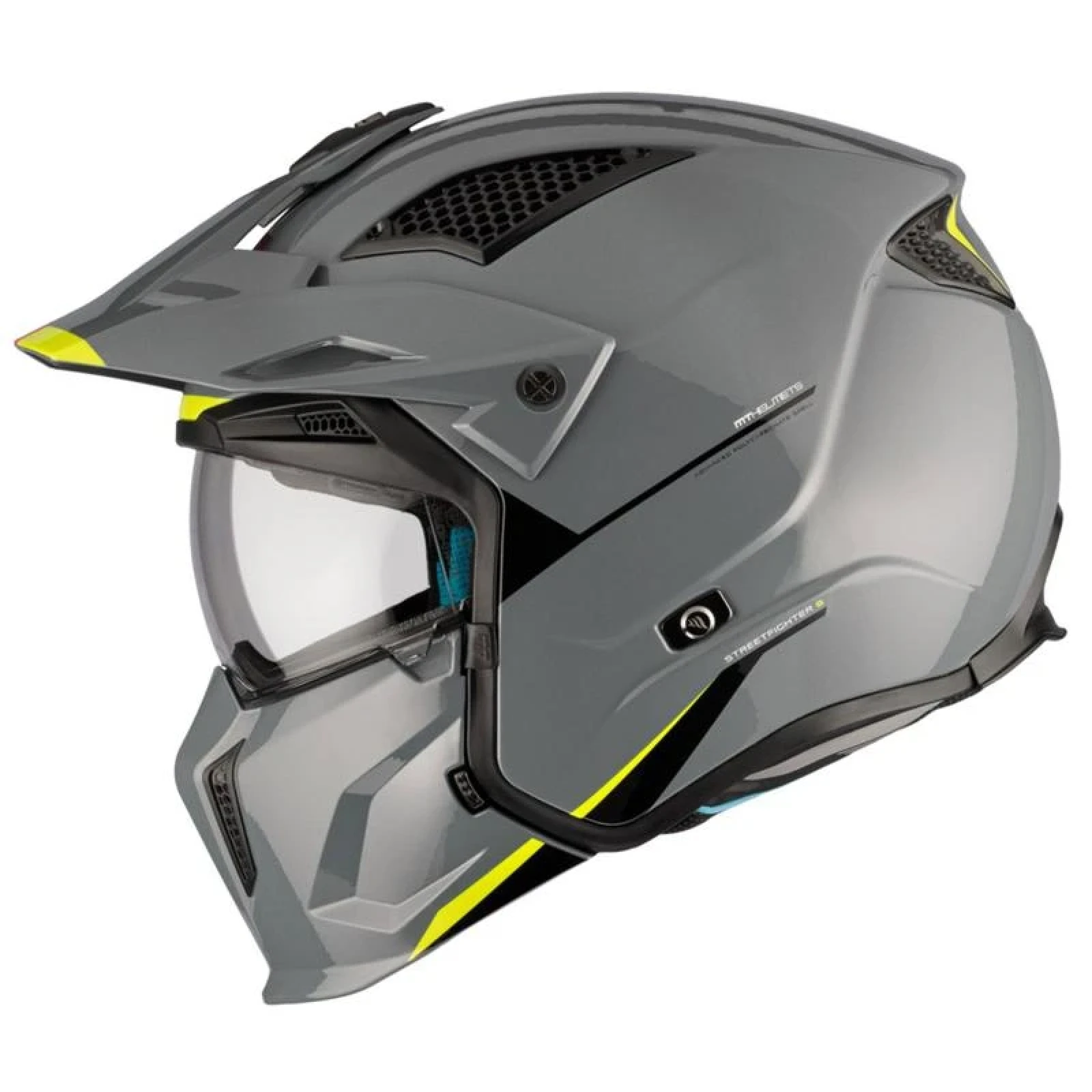 MT Helmets Streetfighter SV S Solid A1 šedá lesklá - Velikost: 57-58 | Barva: Sivá · záber 1