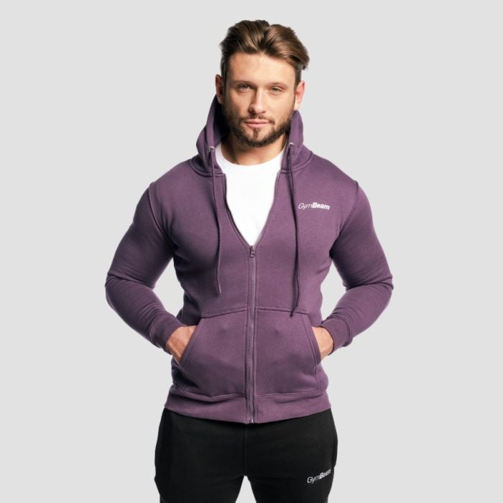 GymBeam Mikina Zipper Hoodie Obsidian L · záber 1