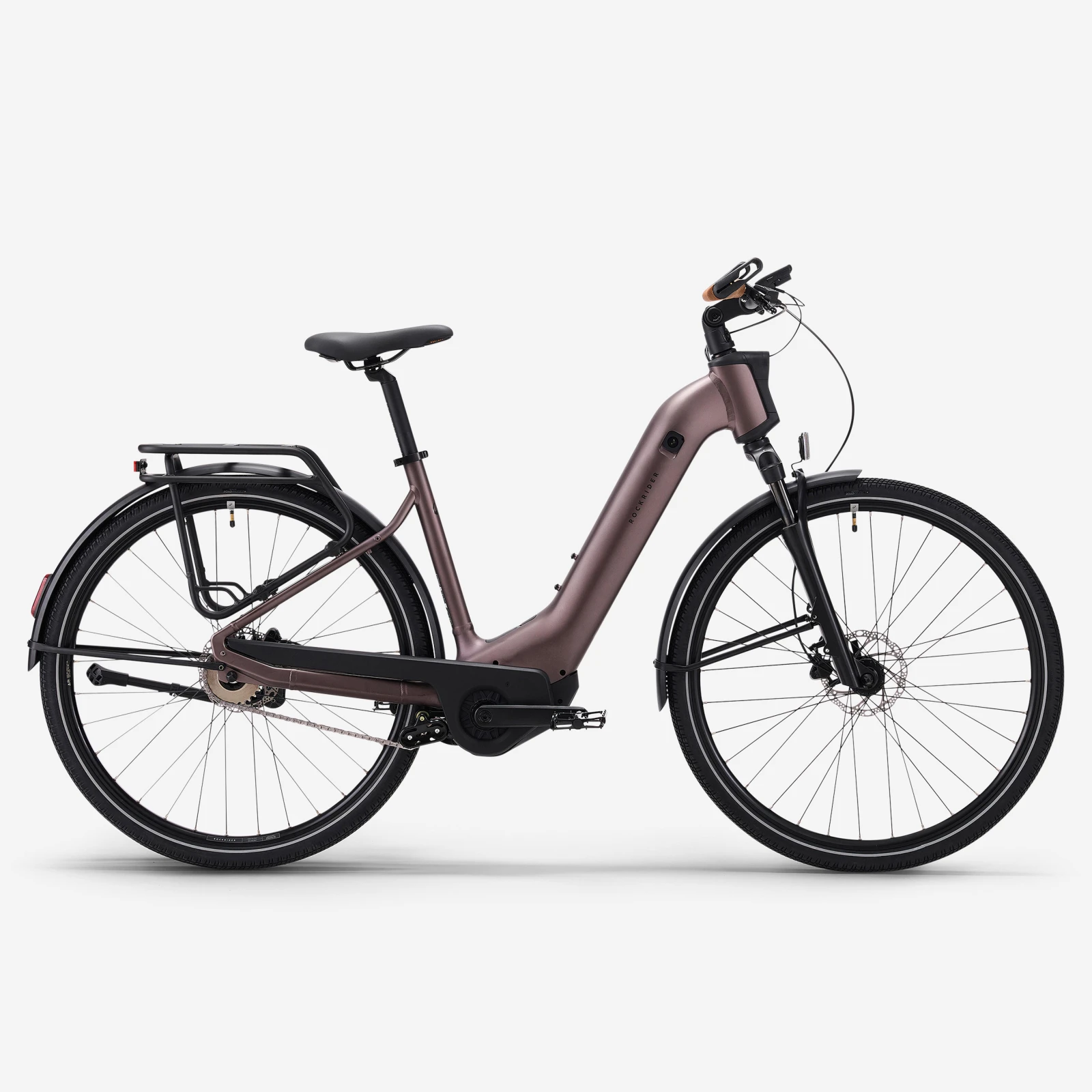 ROCKRIDER Trekingový elektrobicykel E-ACTV 900 LF hnedý L · záber 1