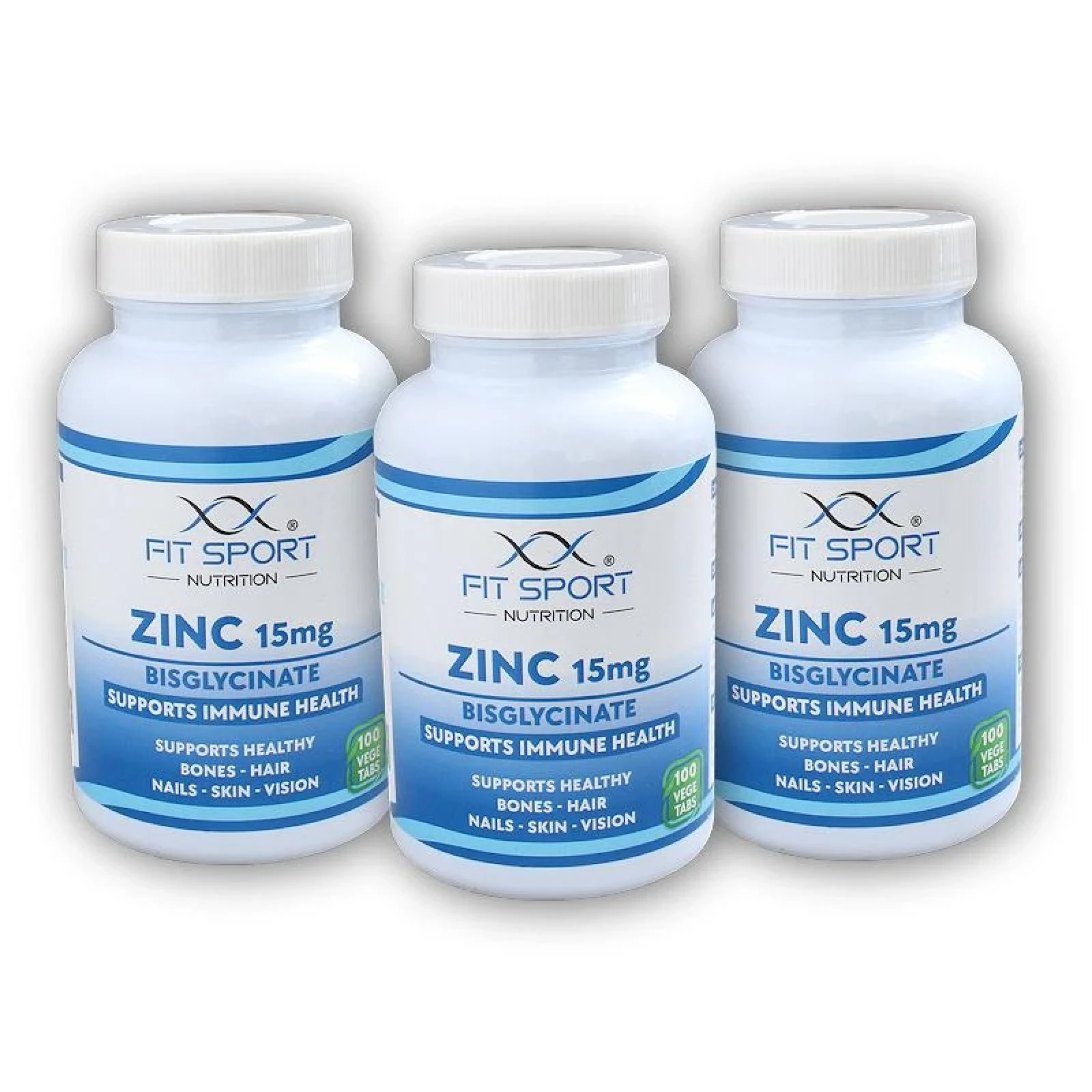 FitSport Nutrition 3x Zinc 15mg Bisglycinate 100 vege tabs · záber 1