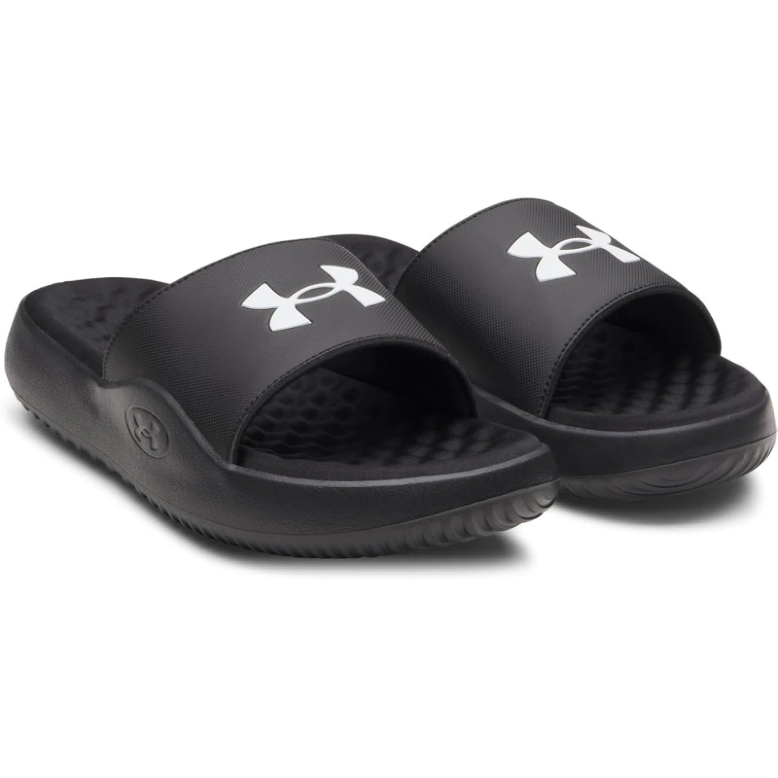 Pánske šlapky (plážová obuv) UNDER ARMOUR UA Ignite Pro 8 Fix M black black white · záber 4