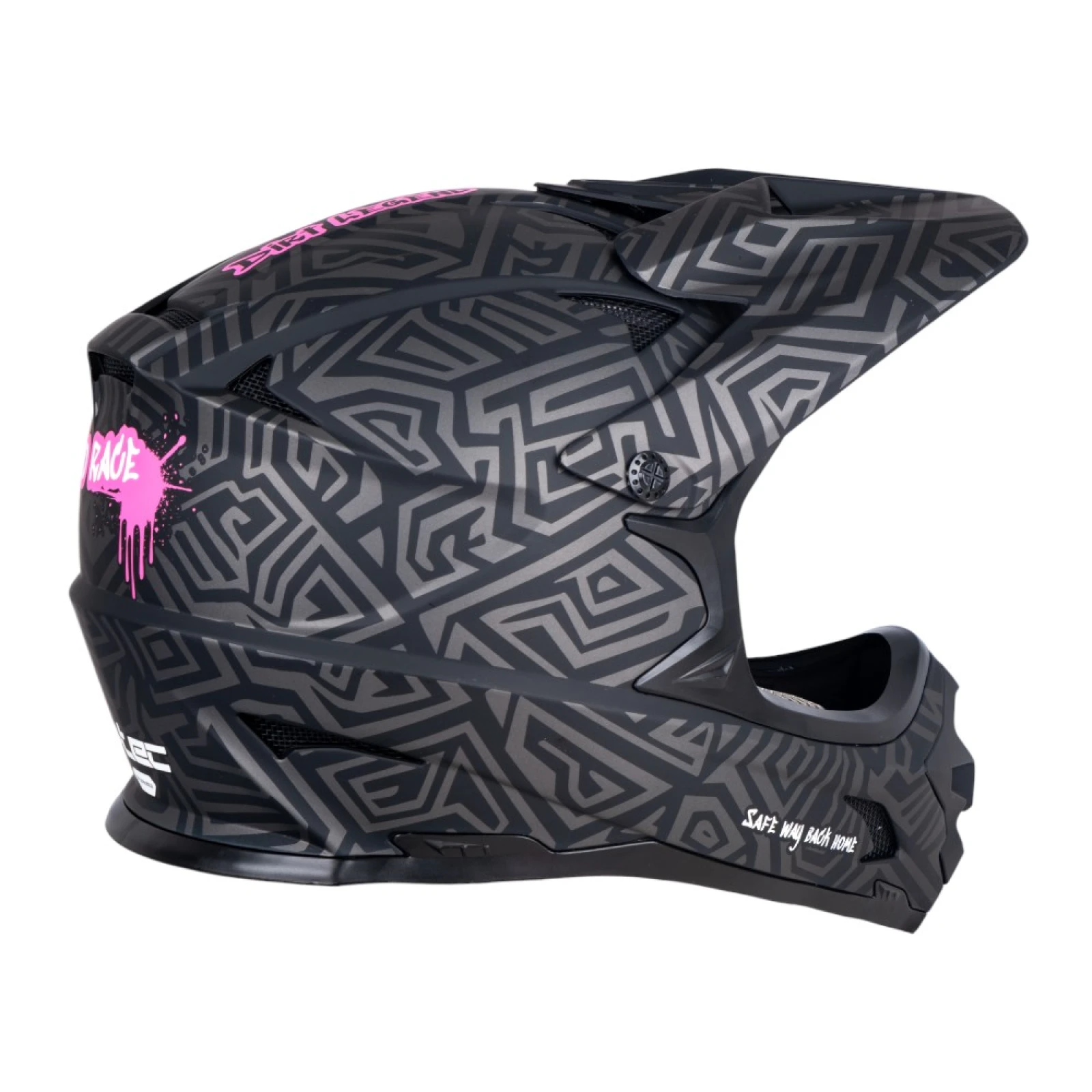 Downhill prilba W-TEC Richpike Farba Pink Tag On Black, · záber 5