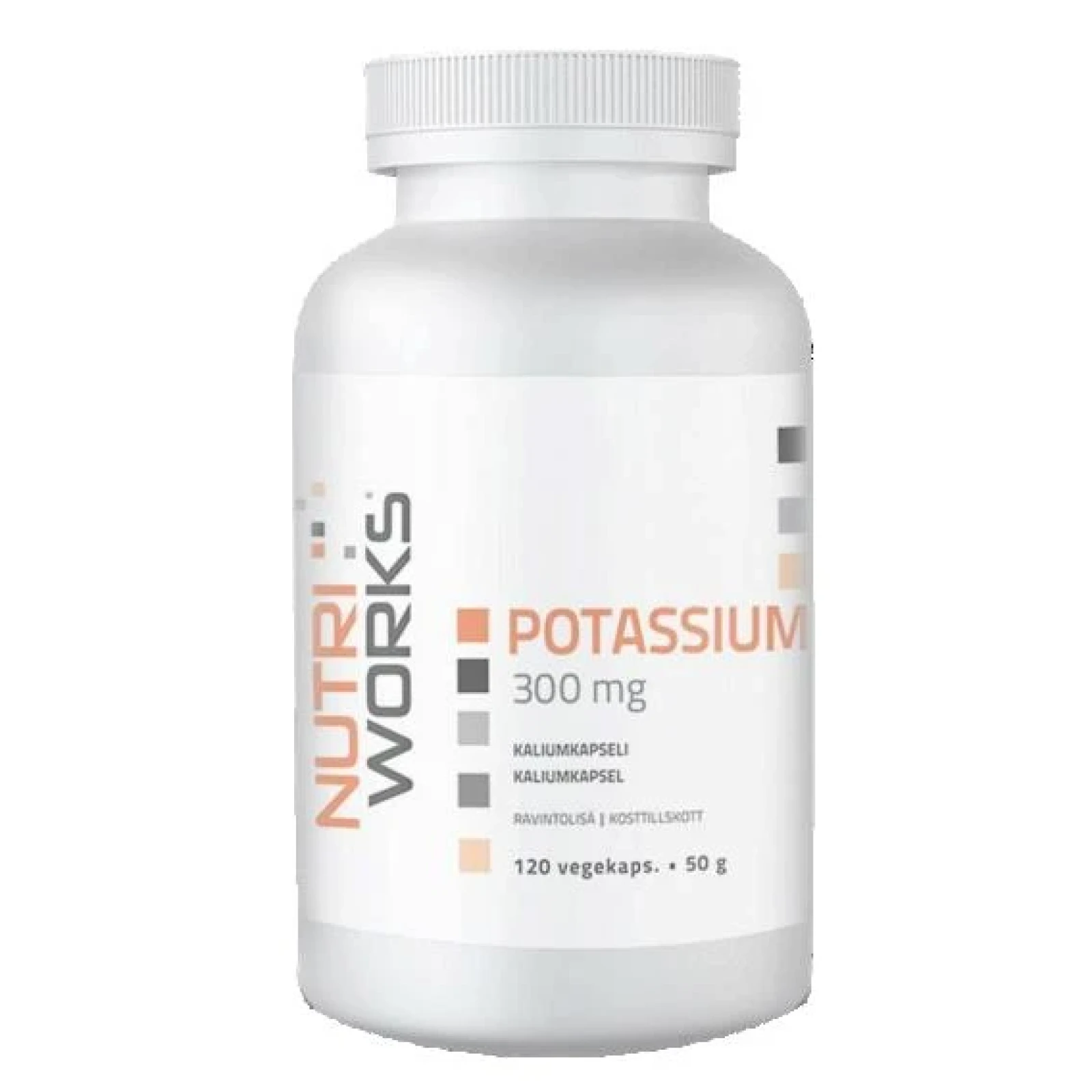 NutriWorks Potassium 300mg 120 kapslí · záber 1