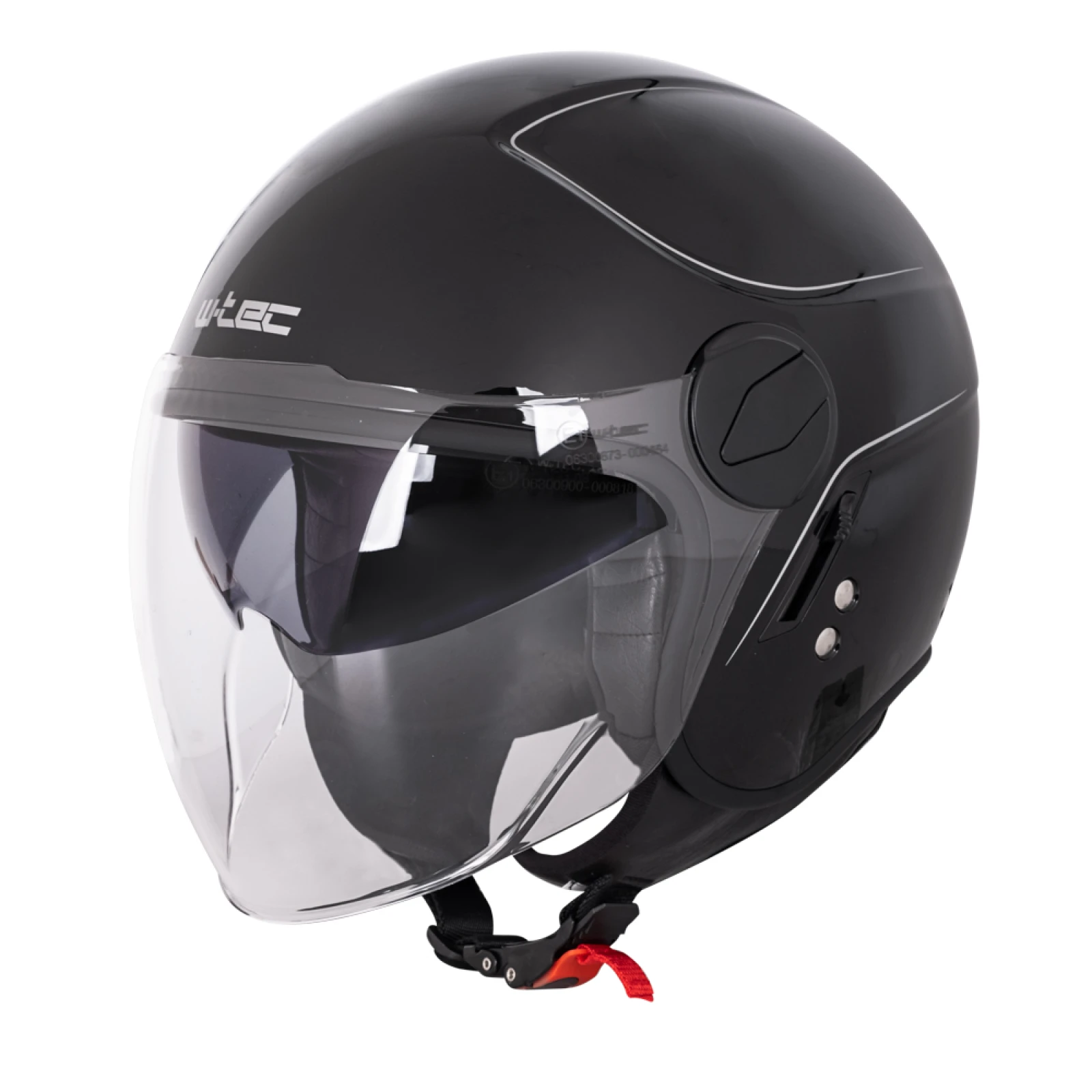 Prilba na skúter W-TEC Vernante Farba Glossy Black, · záber 2