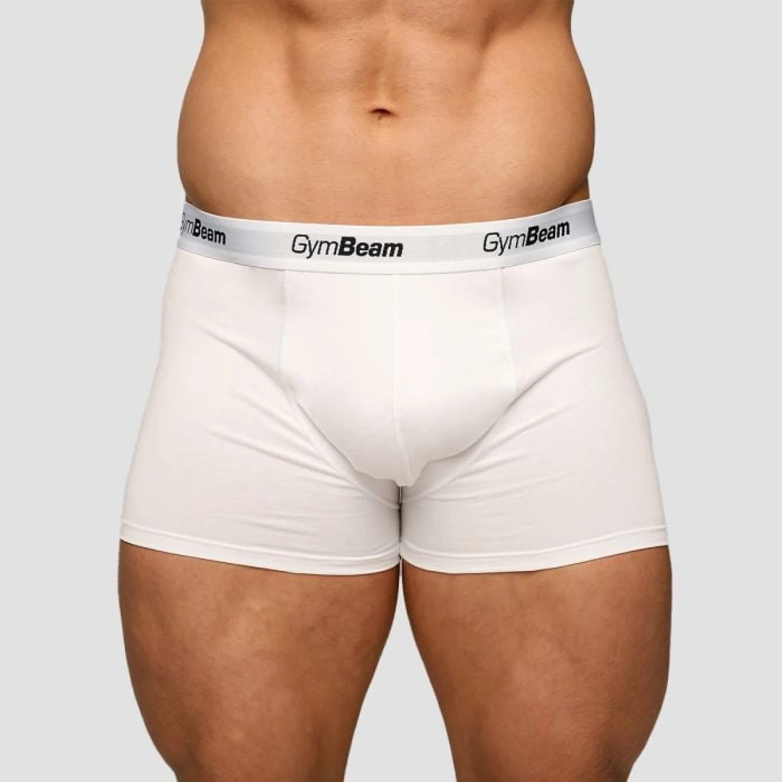 GymBeam Pánske boxerky Essentials 3Pack White LL · záber 3