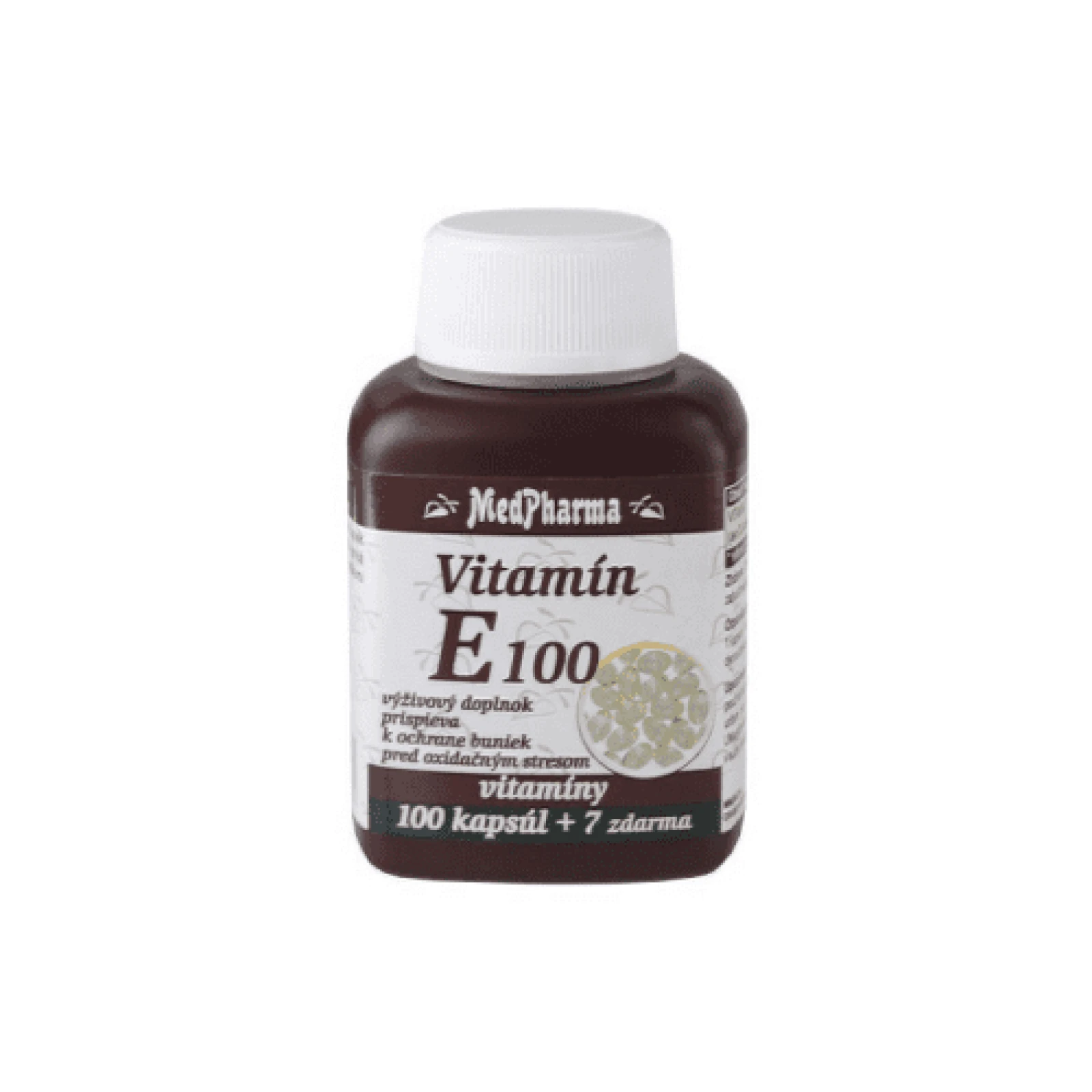 MEDPHARMA Vitamín E 100 mg 100 + 7 tabliet ZADARMO · záber 1