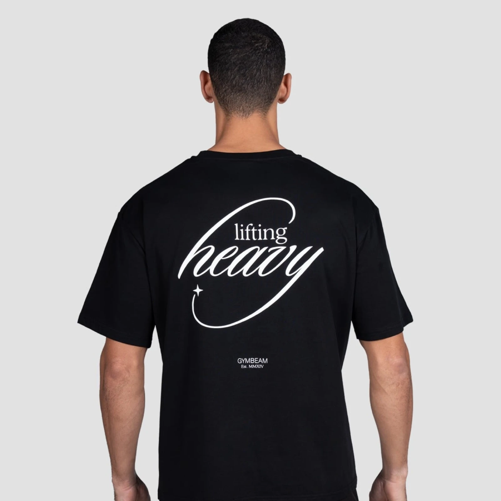 GymBeam Lifting Heavy T-shirt Black - Veličina: S | Boja: Crna | Težina: 0,2399 g | Pakiranje: 37 · záber 1
