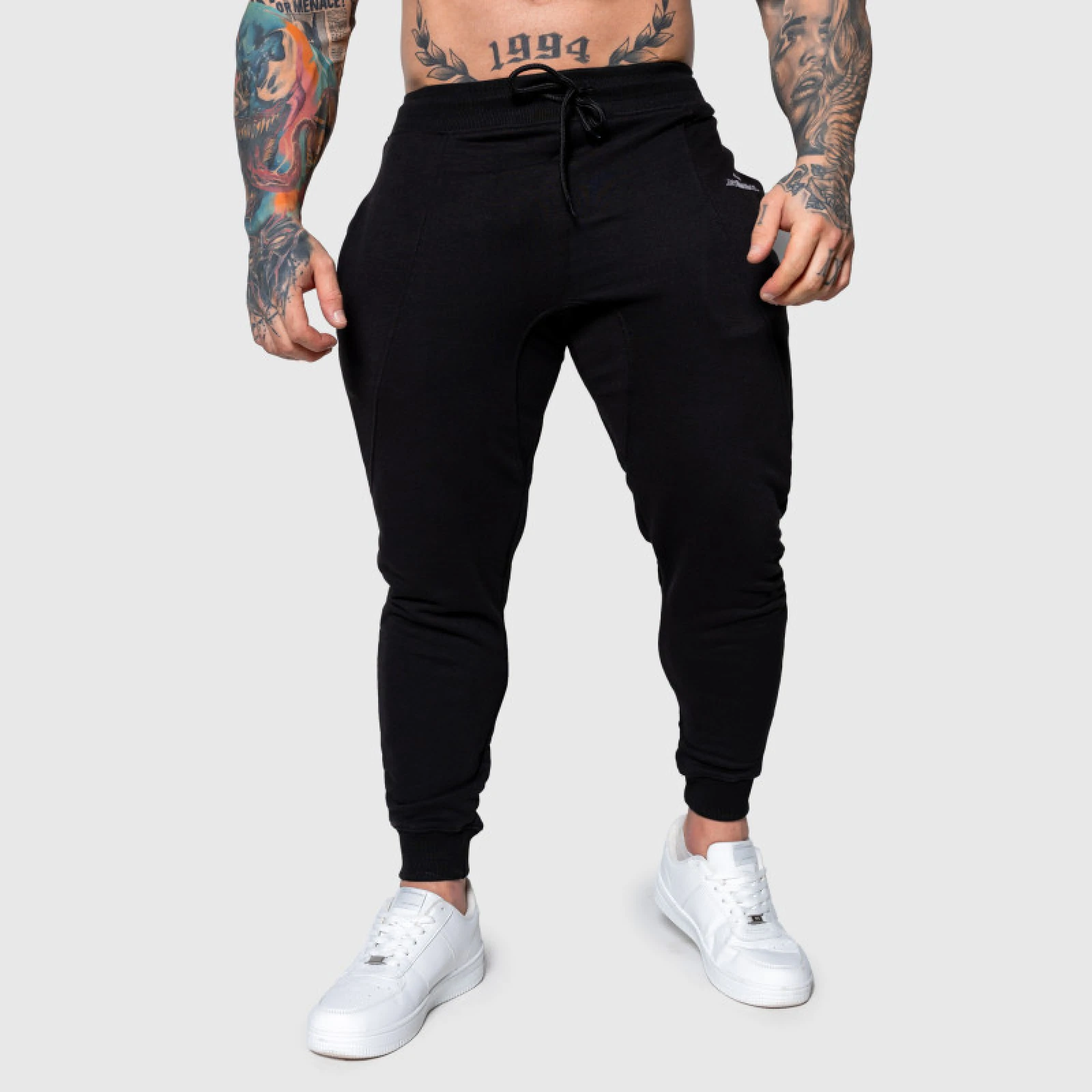 Pánske športové tepláky Iron Aesthetics Flexi, čierne · záber 2
