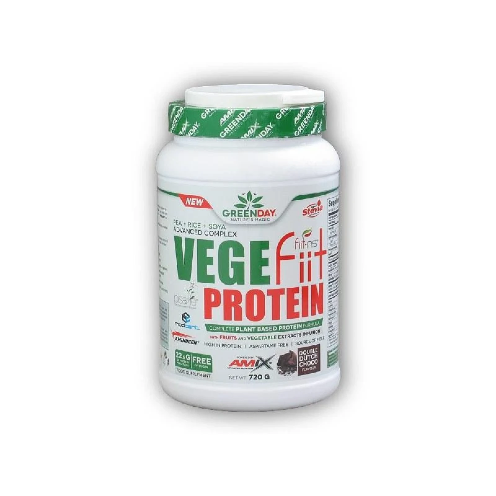 Amix GreenDay VegeFiit Protein 720g - Barva: Zelená | Příchuť: Creamy vanilla · záber 1