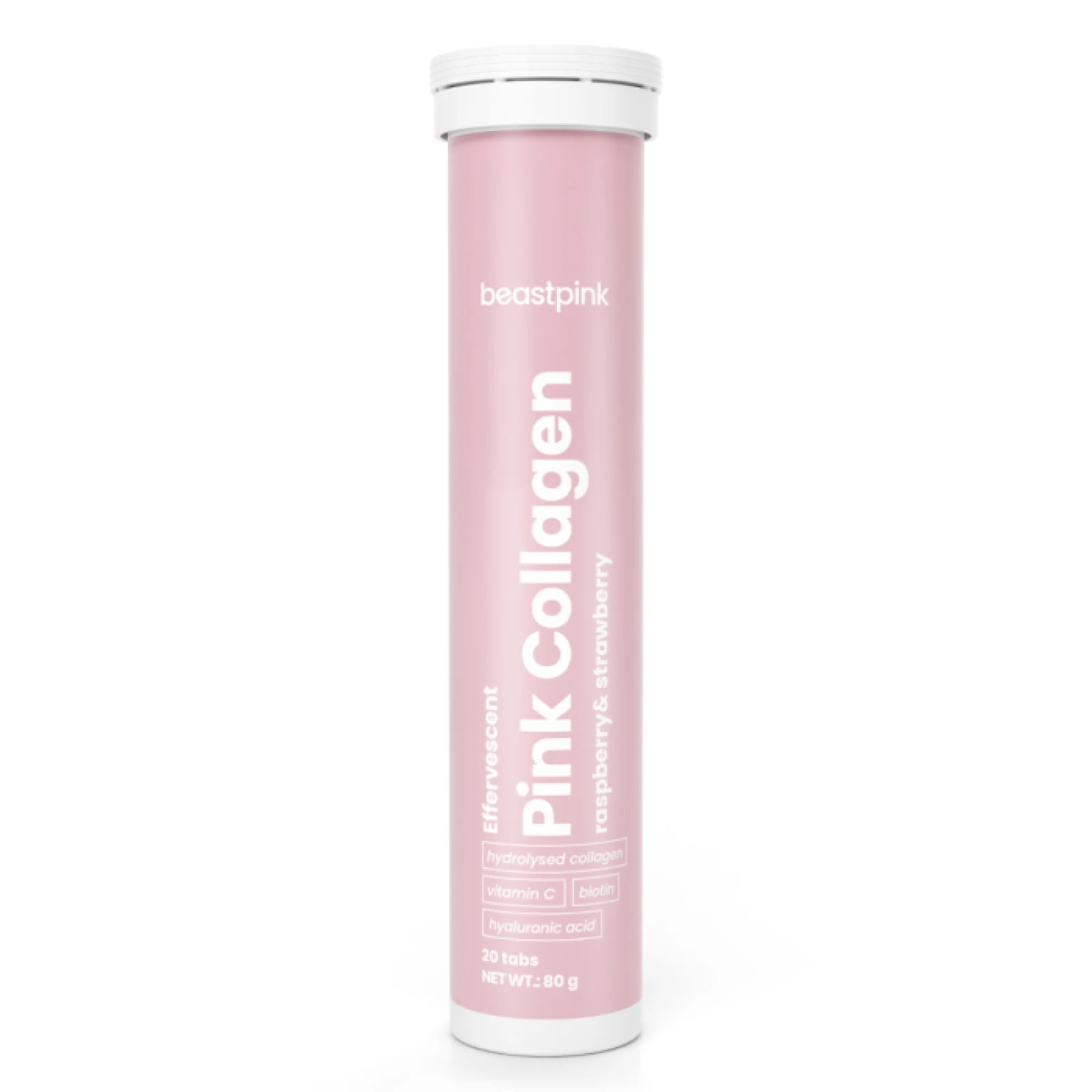 BeastPink Šumivý Pink Collagen 20 tab. jahodová malina · záber 1