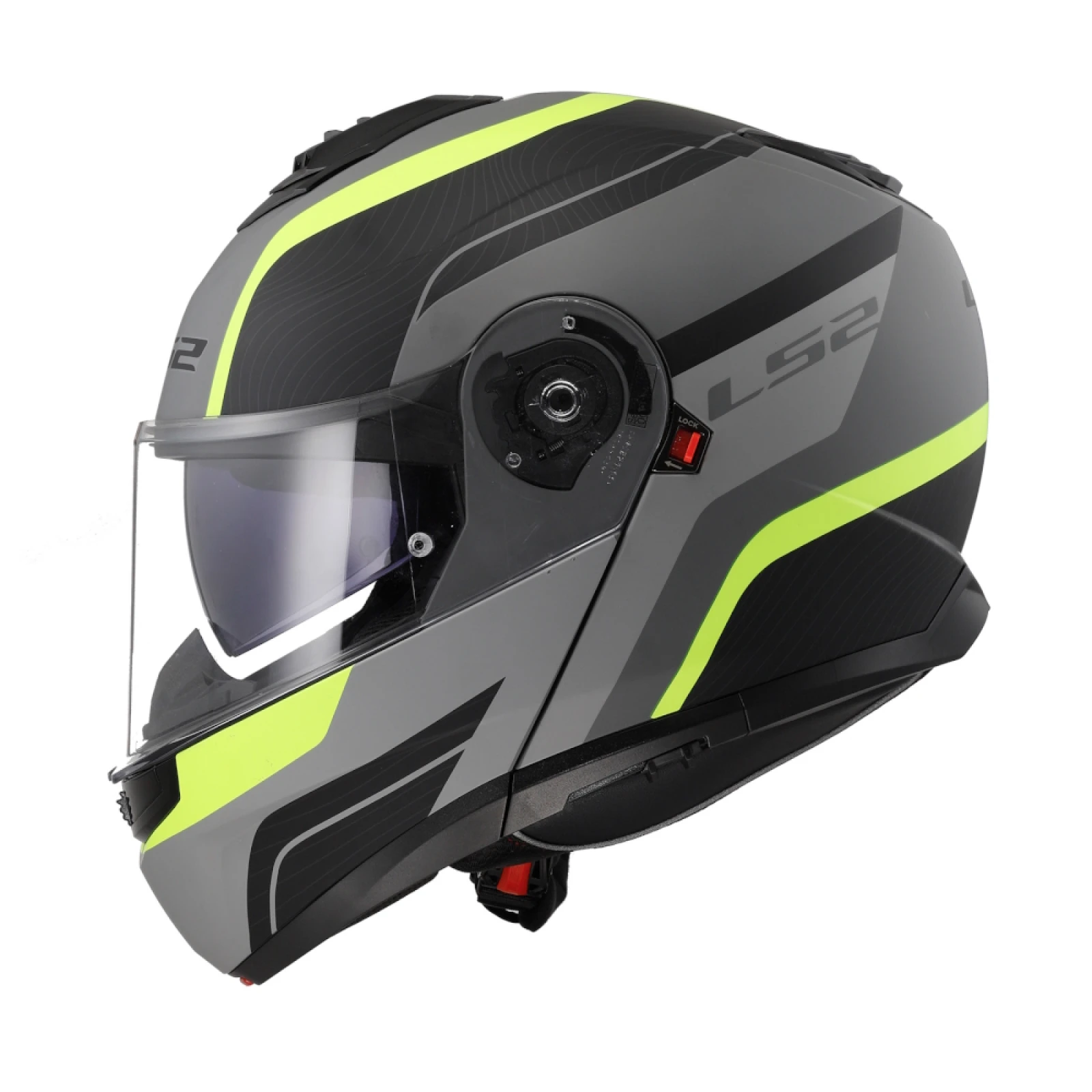 LS2 FF908 Strobe II Matt Black H-V Yellow 3XL (65-66) · záber 2