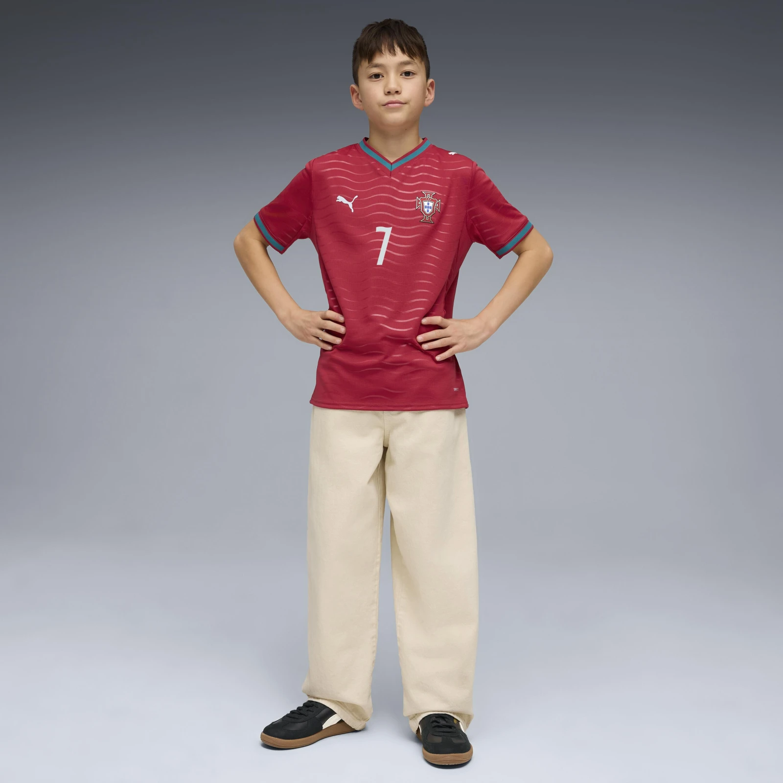 PUMA PUMA replika detského domáceho dresu Portugalsko na MS 2026 Ronaldo 7 7-8 r (128 cm) · záber 2
