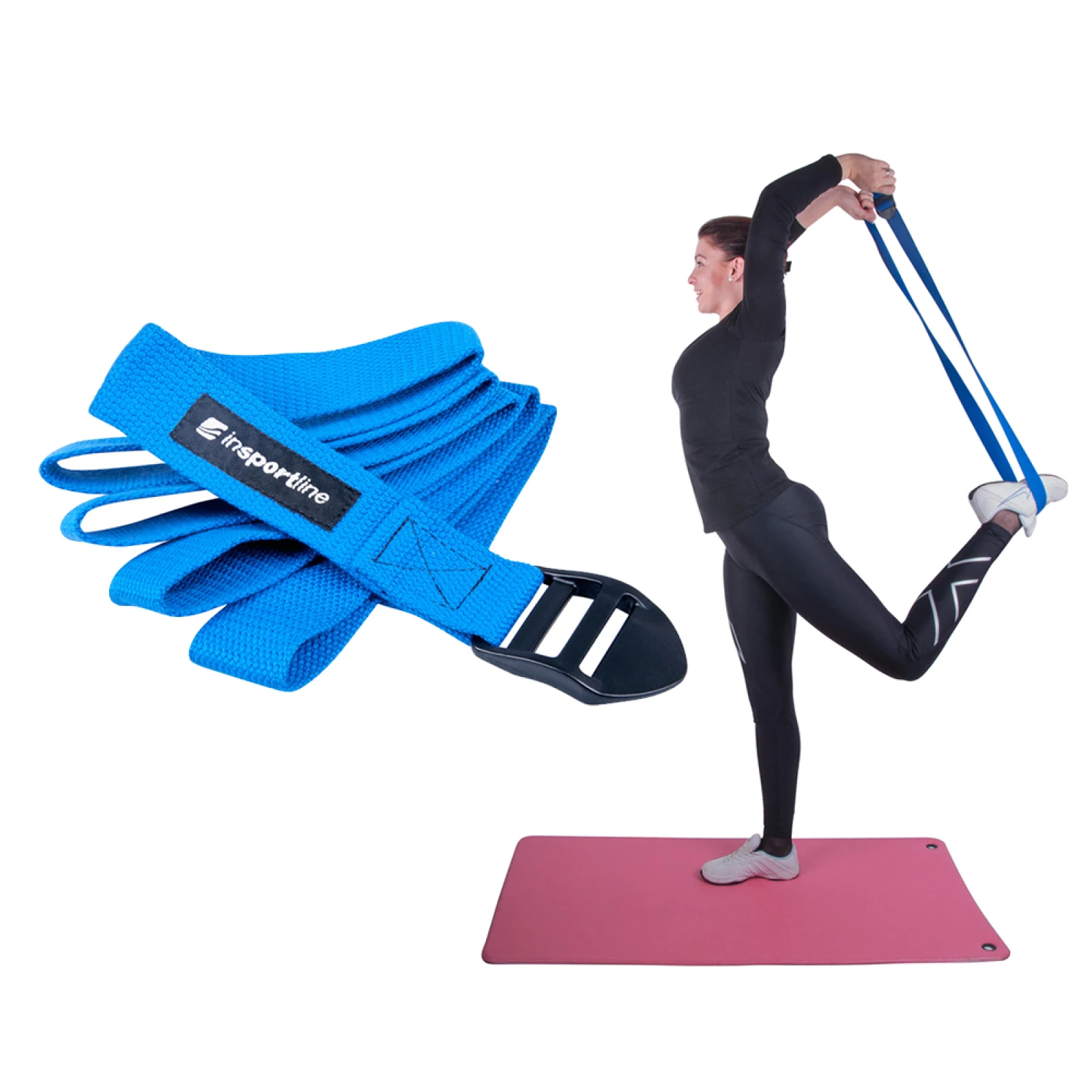 Joga pás inSPORTline Bokle - Farba: modrá · záber 1