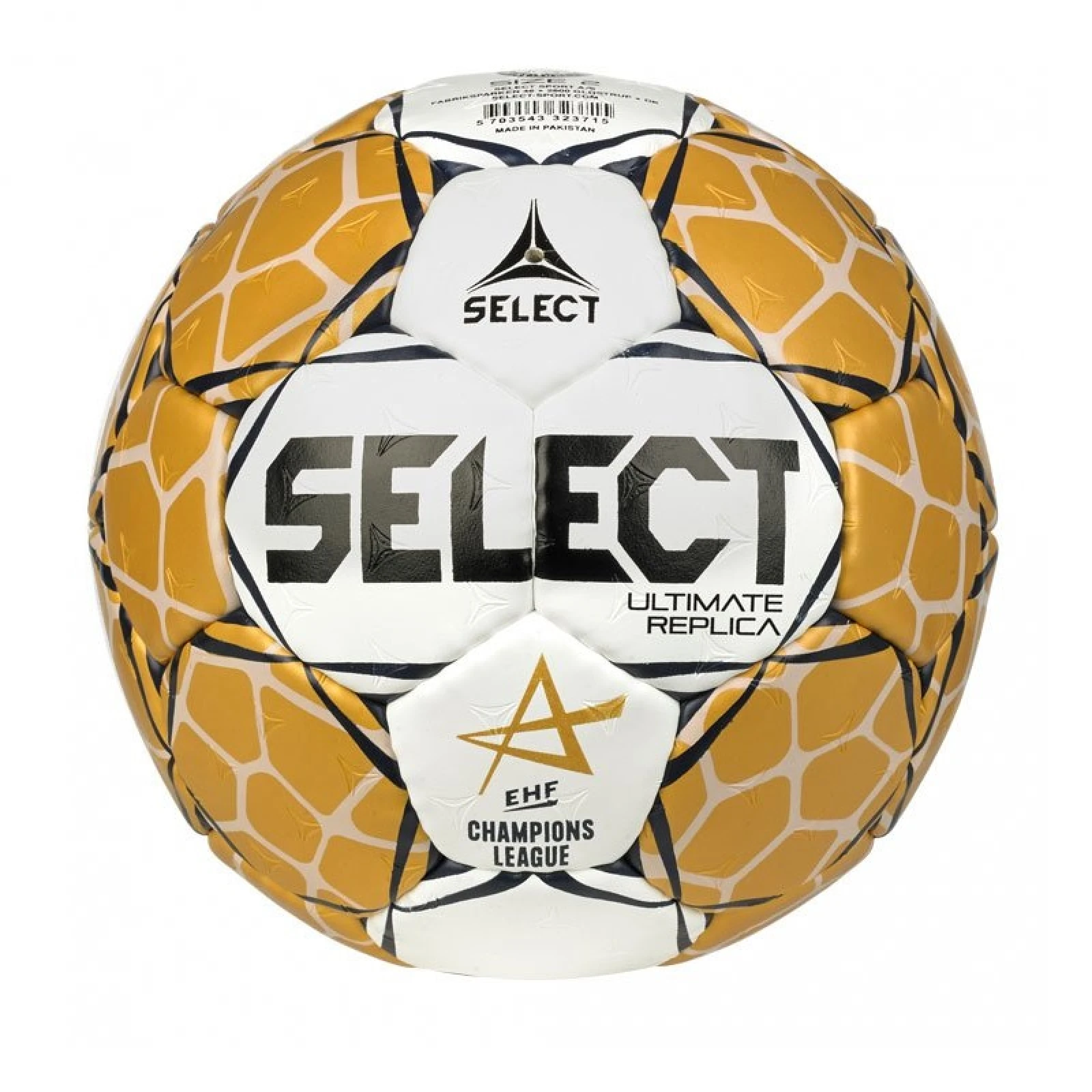Hádzanárska lopta SELECT HB Ultimate replica EHF Champions League 3 - bielo-zlatá · záber 3