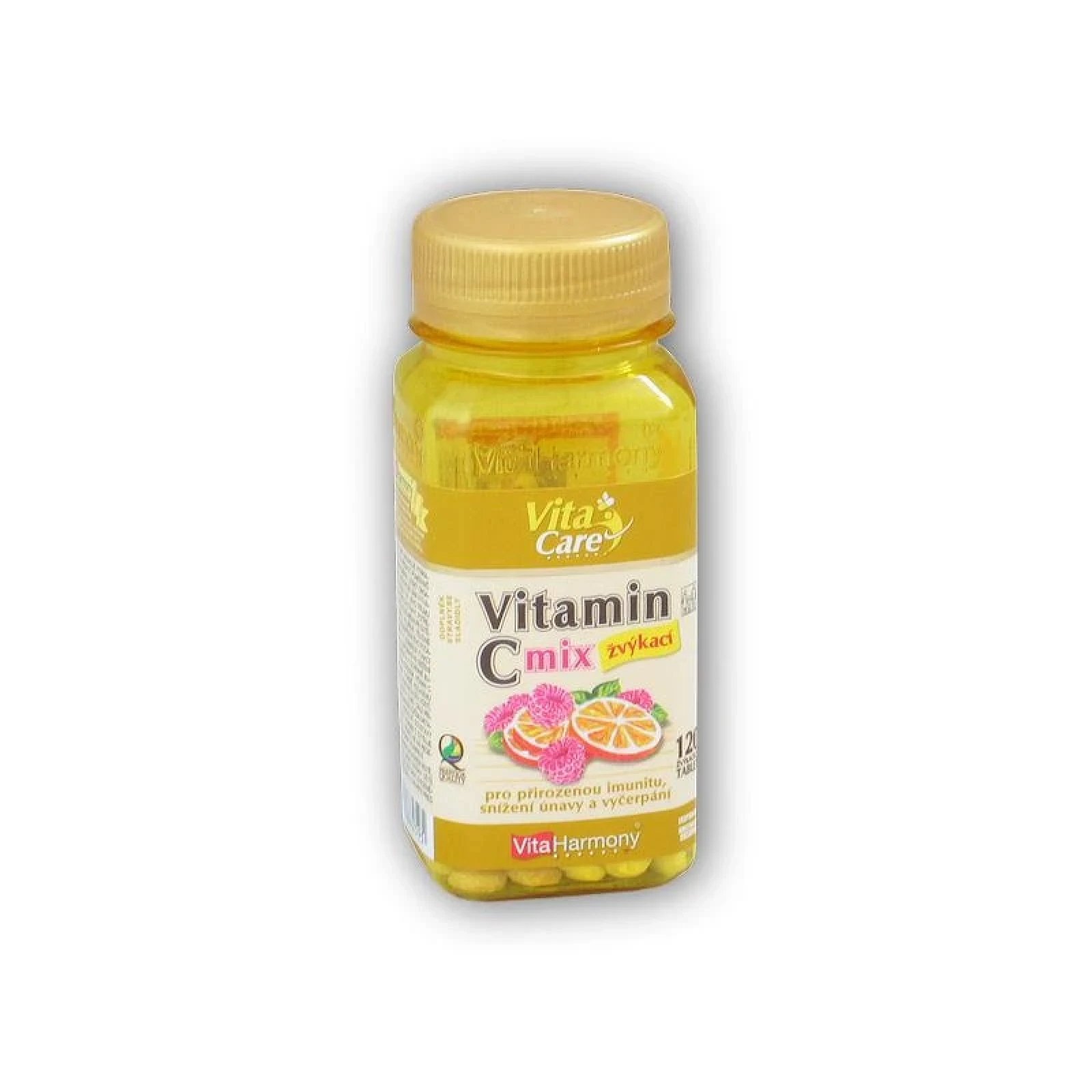 VitaHarmony Vitamín C 100mg MIX pomeranč malina 120 tablet · záber 1