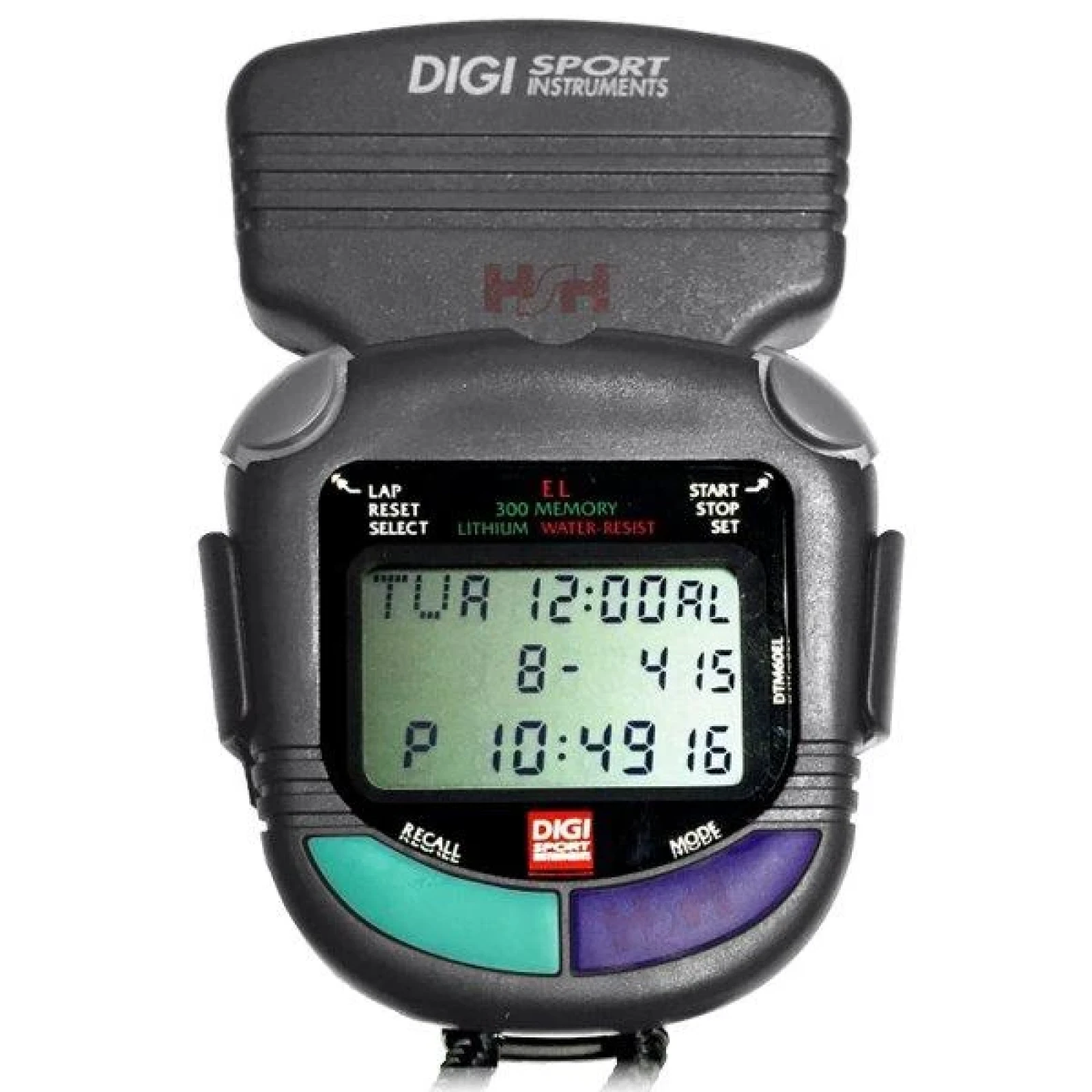 Digi Sport Instrument DTM 60 300Lap Stopky s posvětlením a klipsou na pásek · záber 1