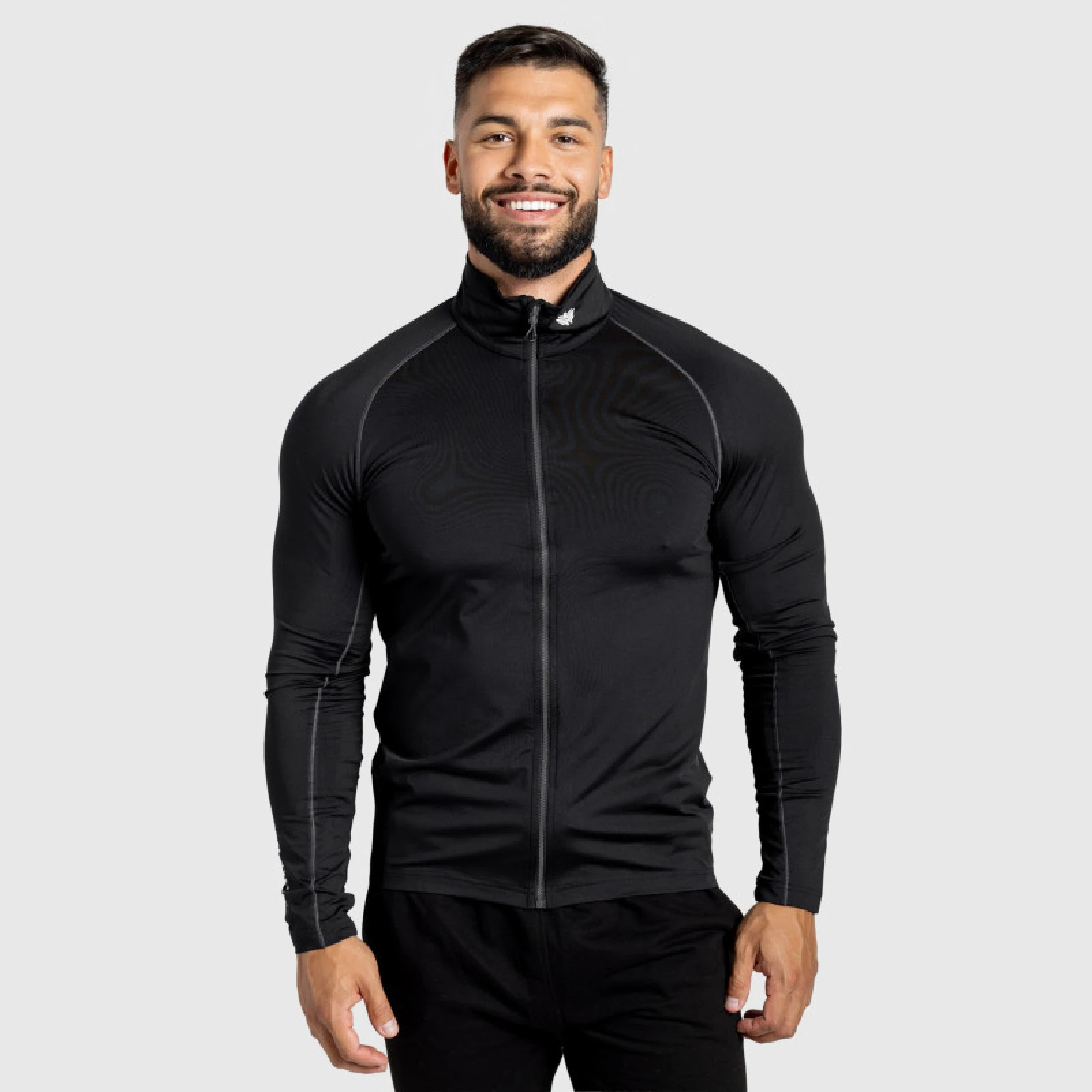 Mikina na zips Iron Aesthetics Stride, čierna · záber 1