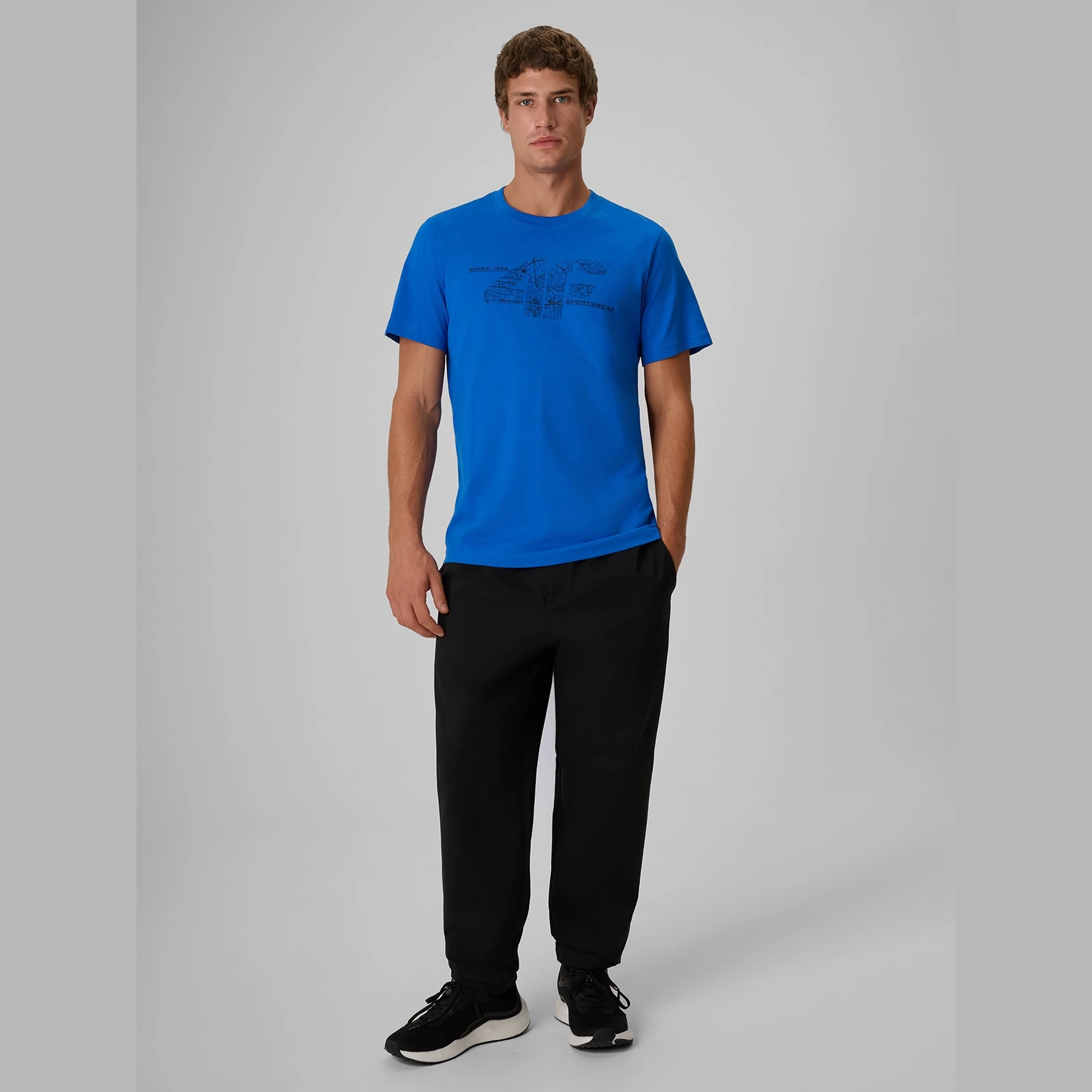 T-shirt regular s potlačou pánsky - modrý · záber 12