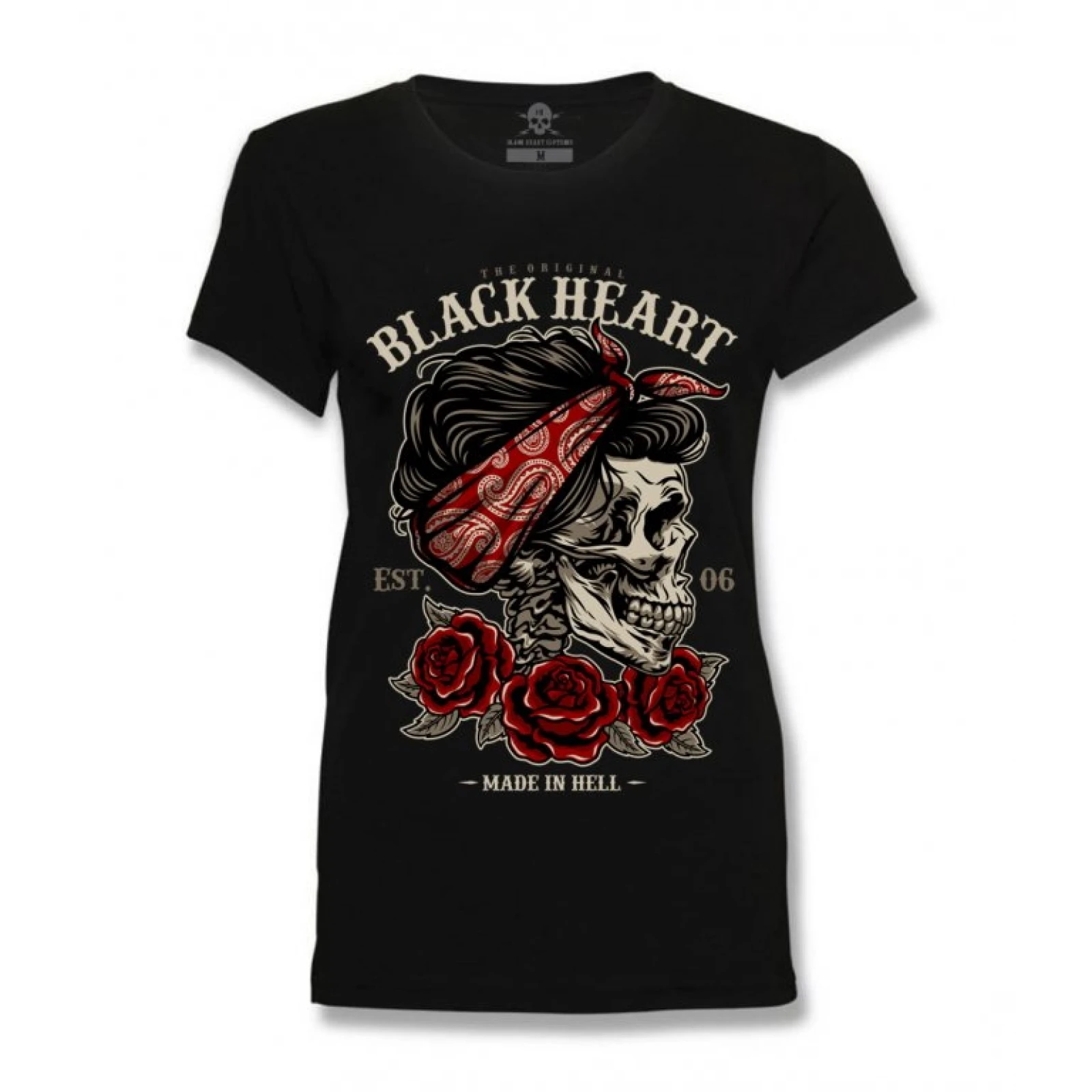 BLACK HEART Pin Up Skull čierna - XL · záber 1