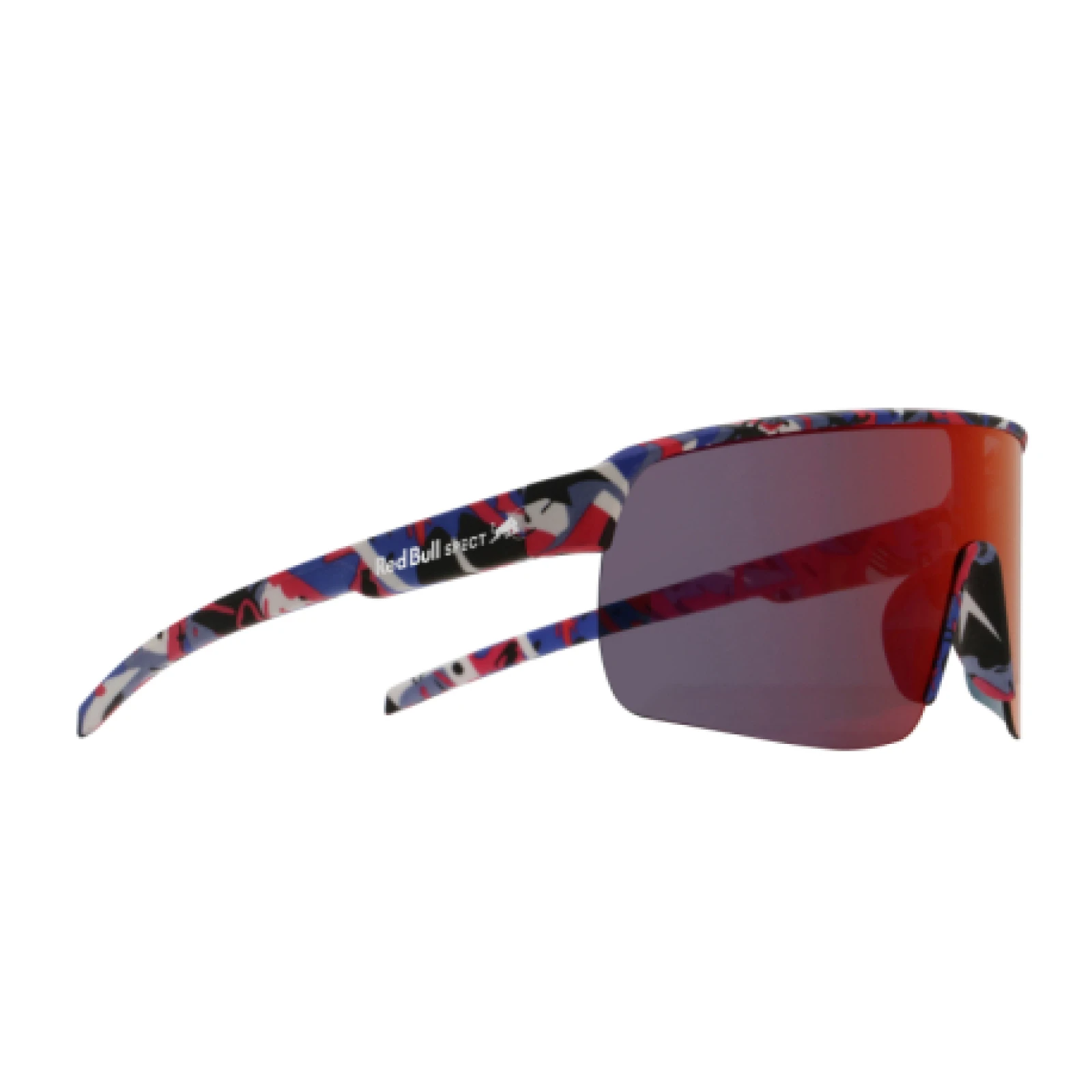 Sluneční brýle RED BULL SPECT DAKOTA-014, matt blue-burgundy pattern, smoke with red-purple mirror, CAT 3 · záber 1