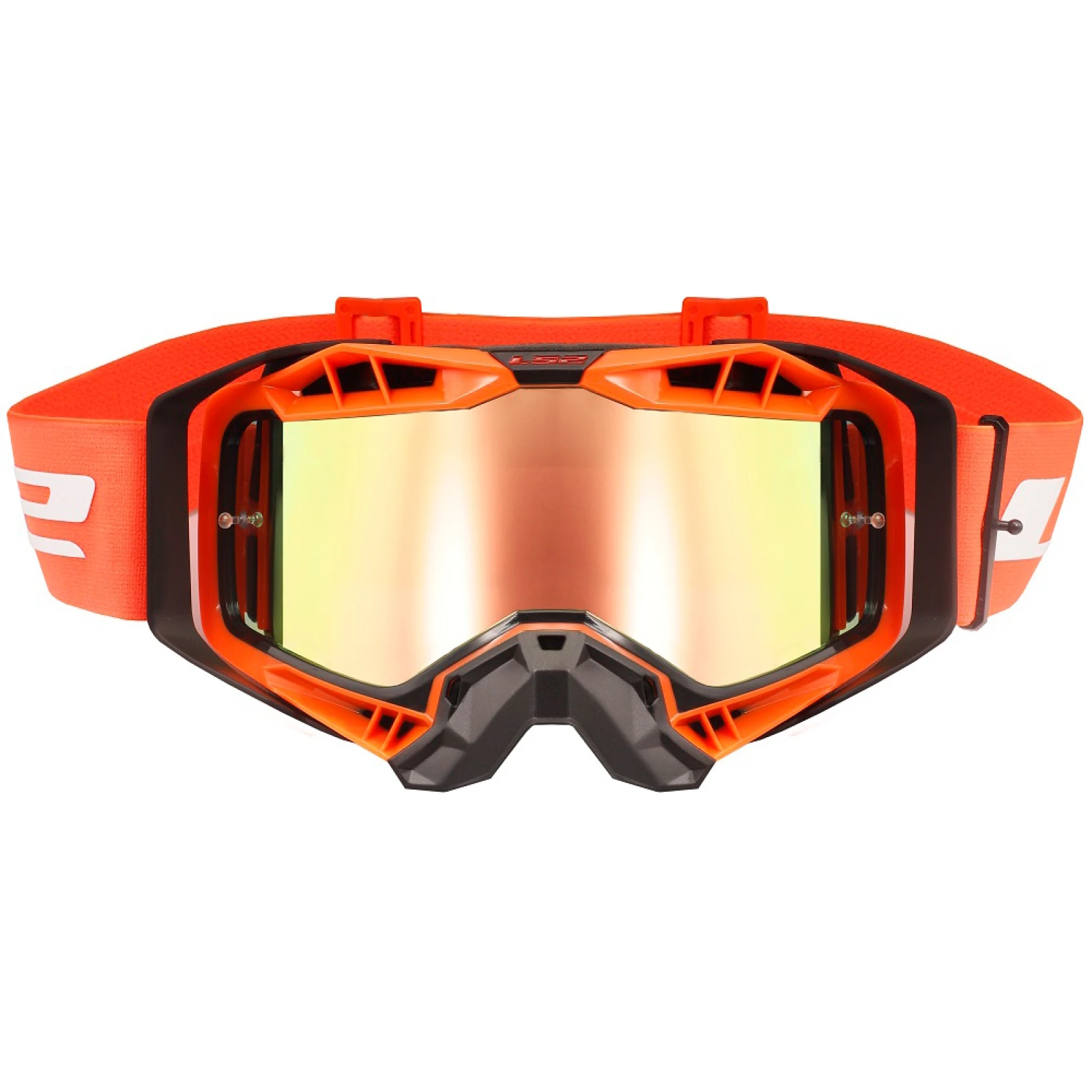 LS2 Aura Pro Black Orange irídiové sklo · záber 1