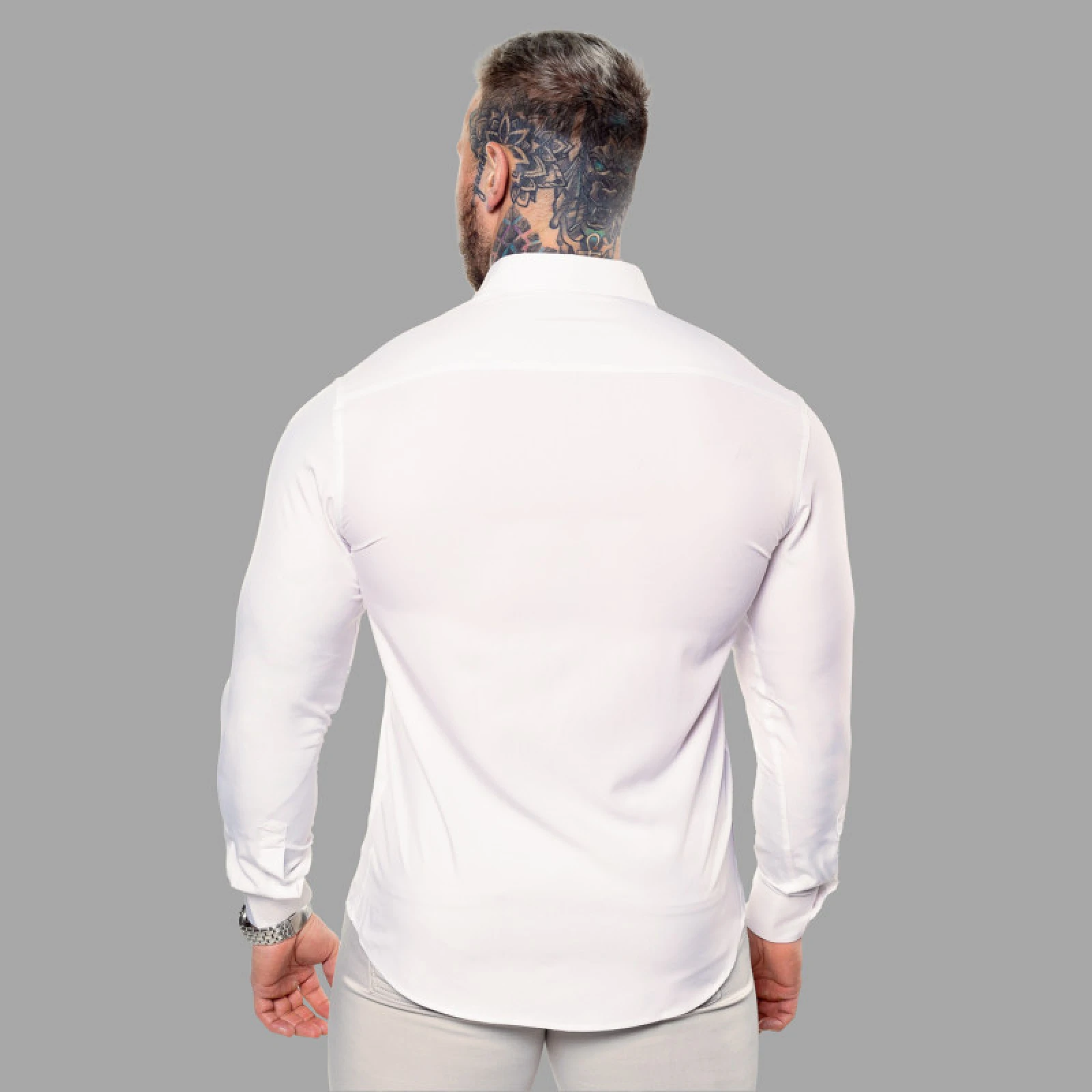 Strečová košeľa Iron Aesthetics Slim Stretch, natural · záber 3