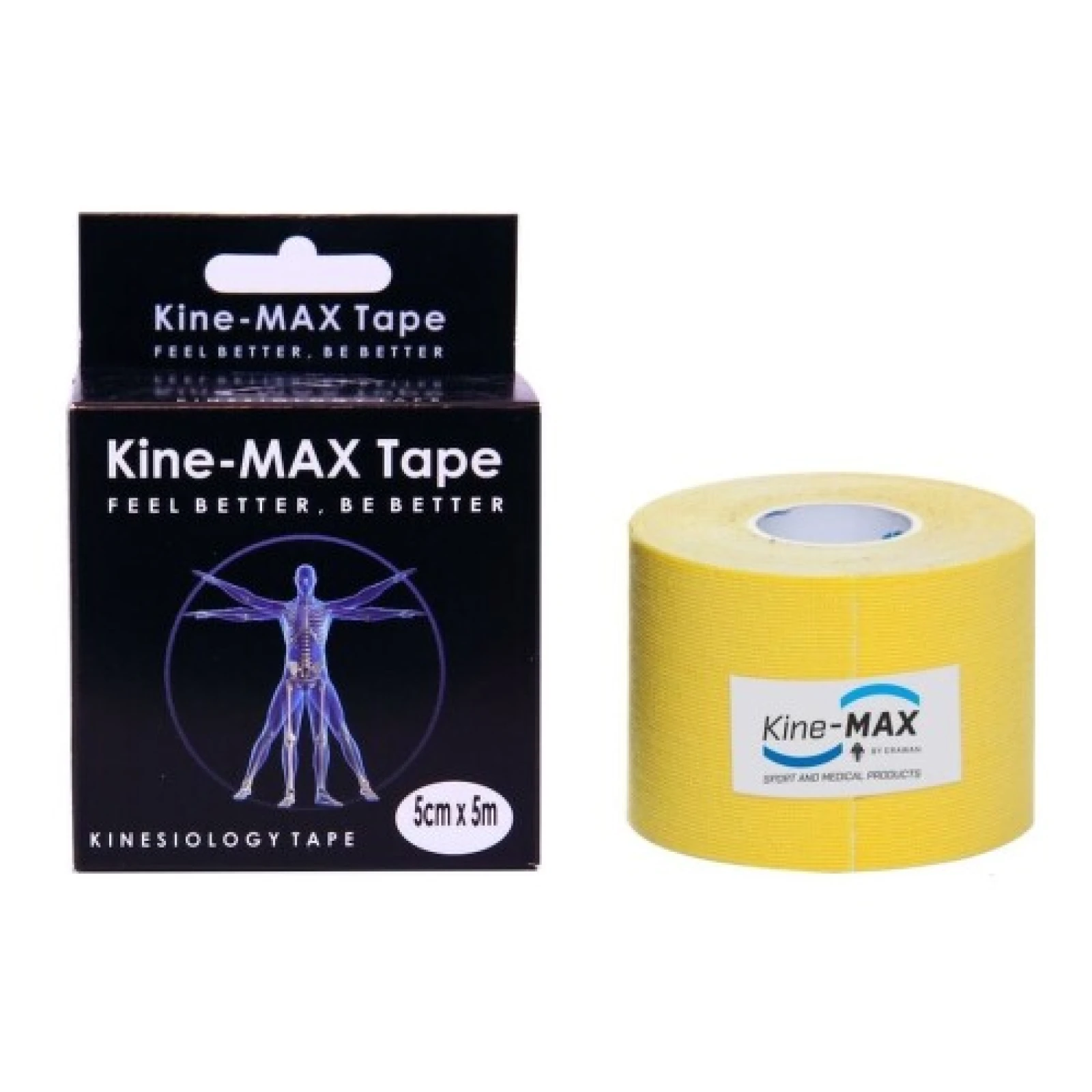 KINE-MAX Classic kinesiology tape oranžová 5 cm x 5 m 1 kus · záber 3