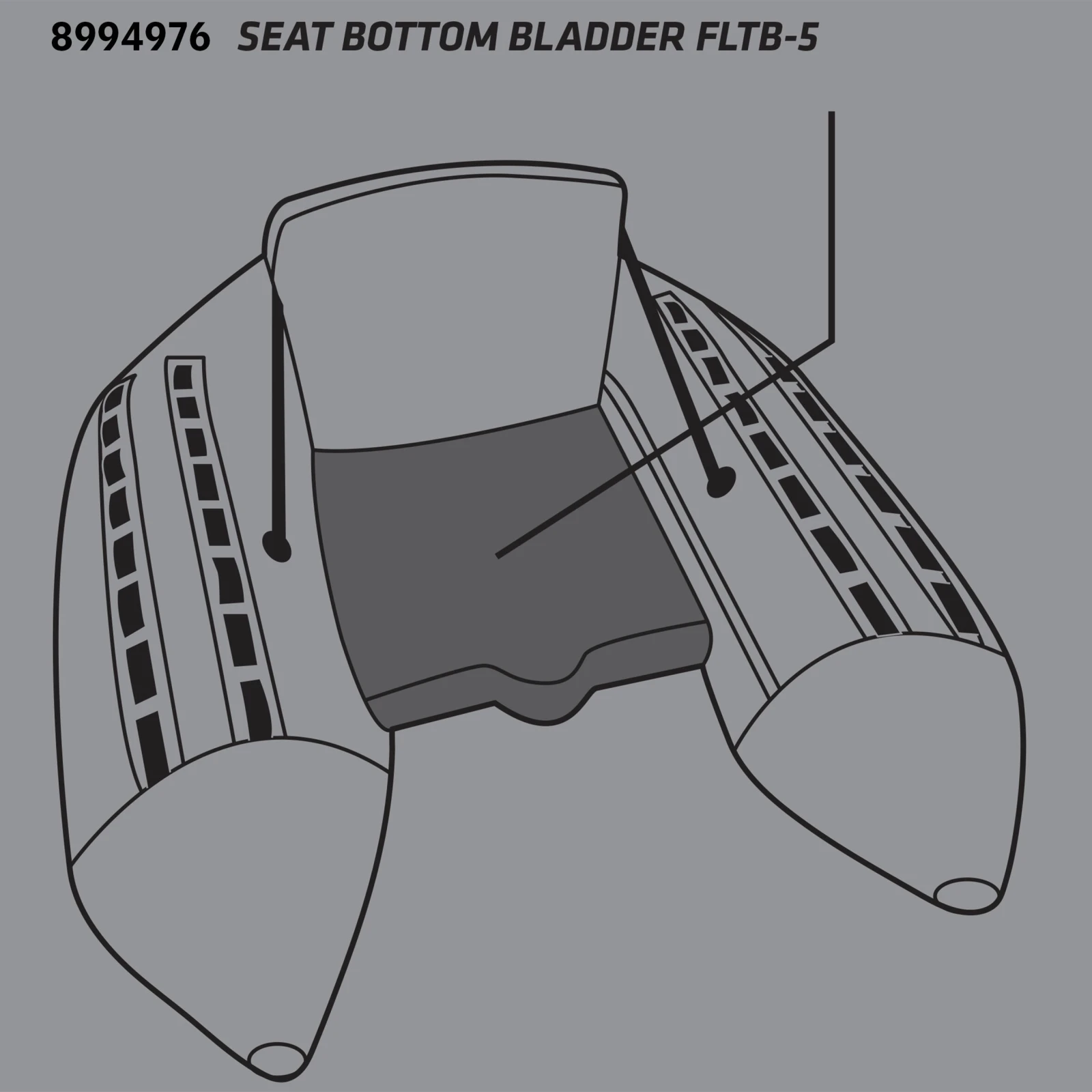 CAPERLAN Mechúr sedačky na Belly boat FLTB-5 bez · záber 2