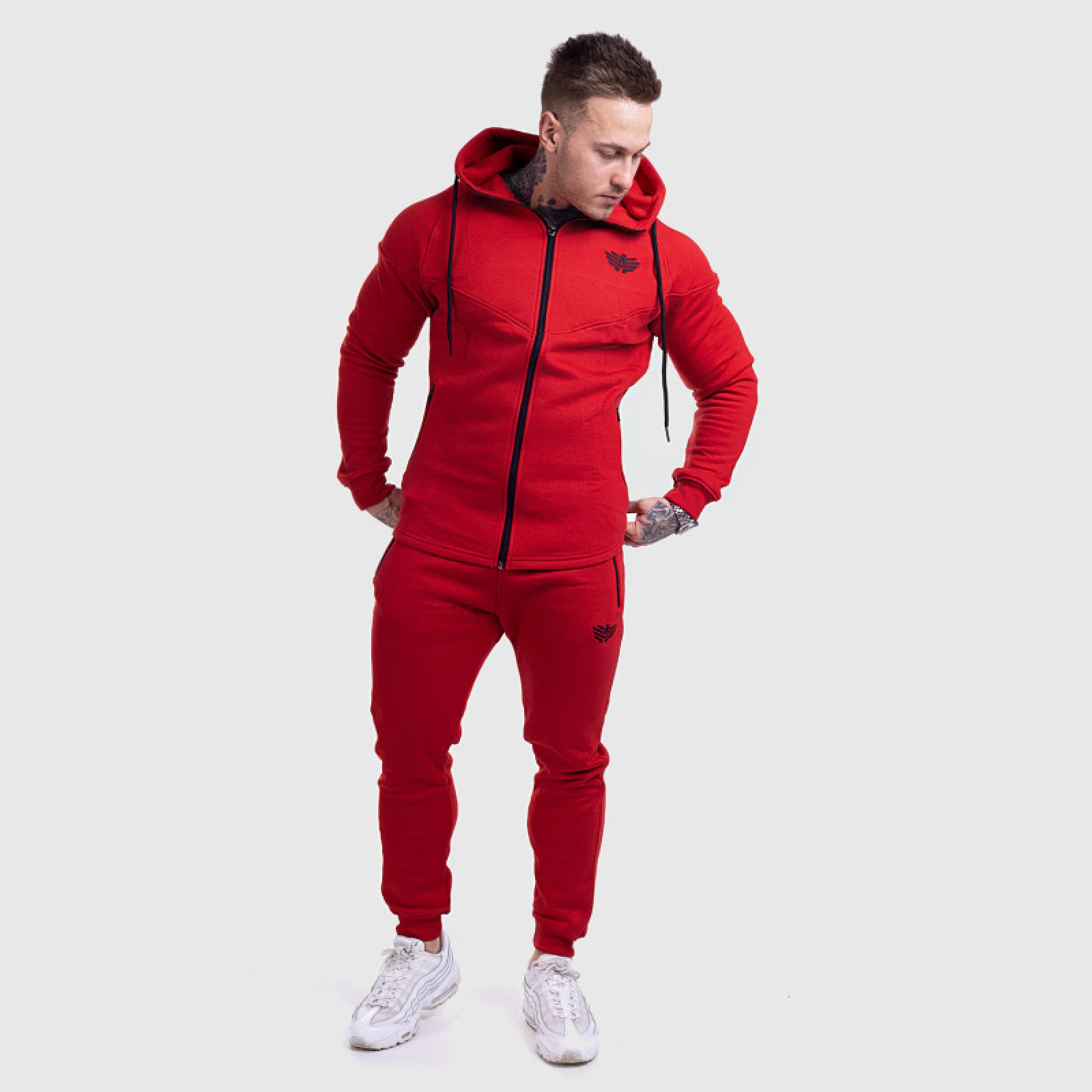 Jogger tepláky Iron Aesthetics Round, červené · záber 5