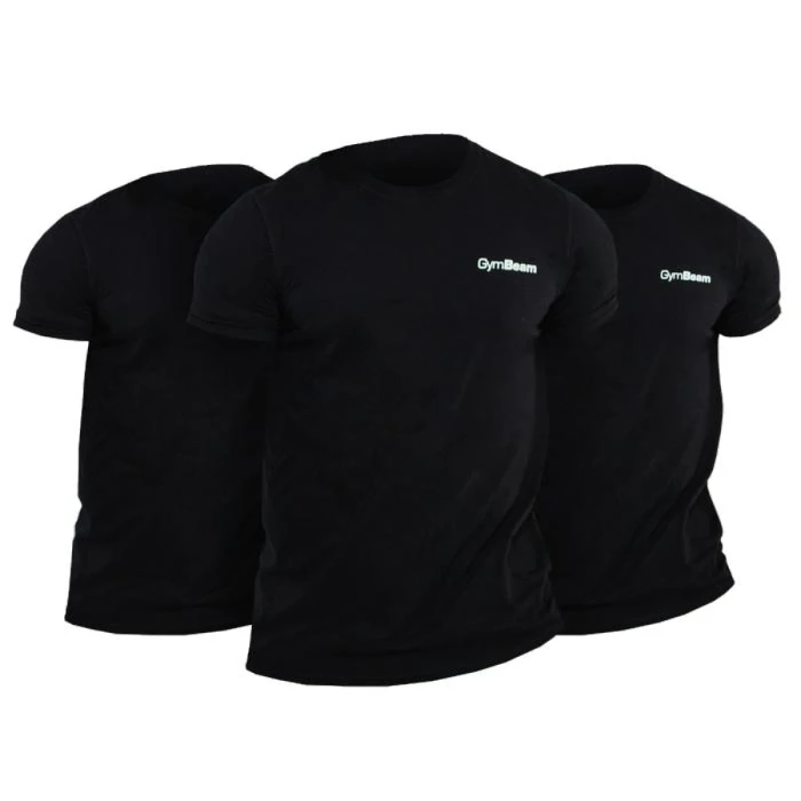GymBeam Tričko Basic 3Pack Black - Velikost: 3, S | Barva: čierna | Hmotnost: 0,39 kg · záber 2