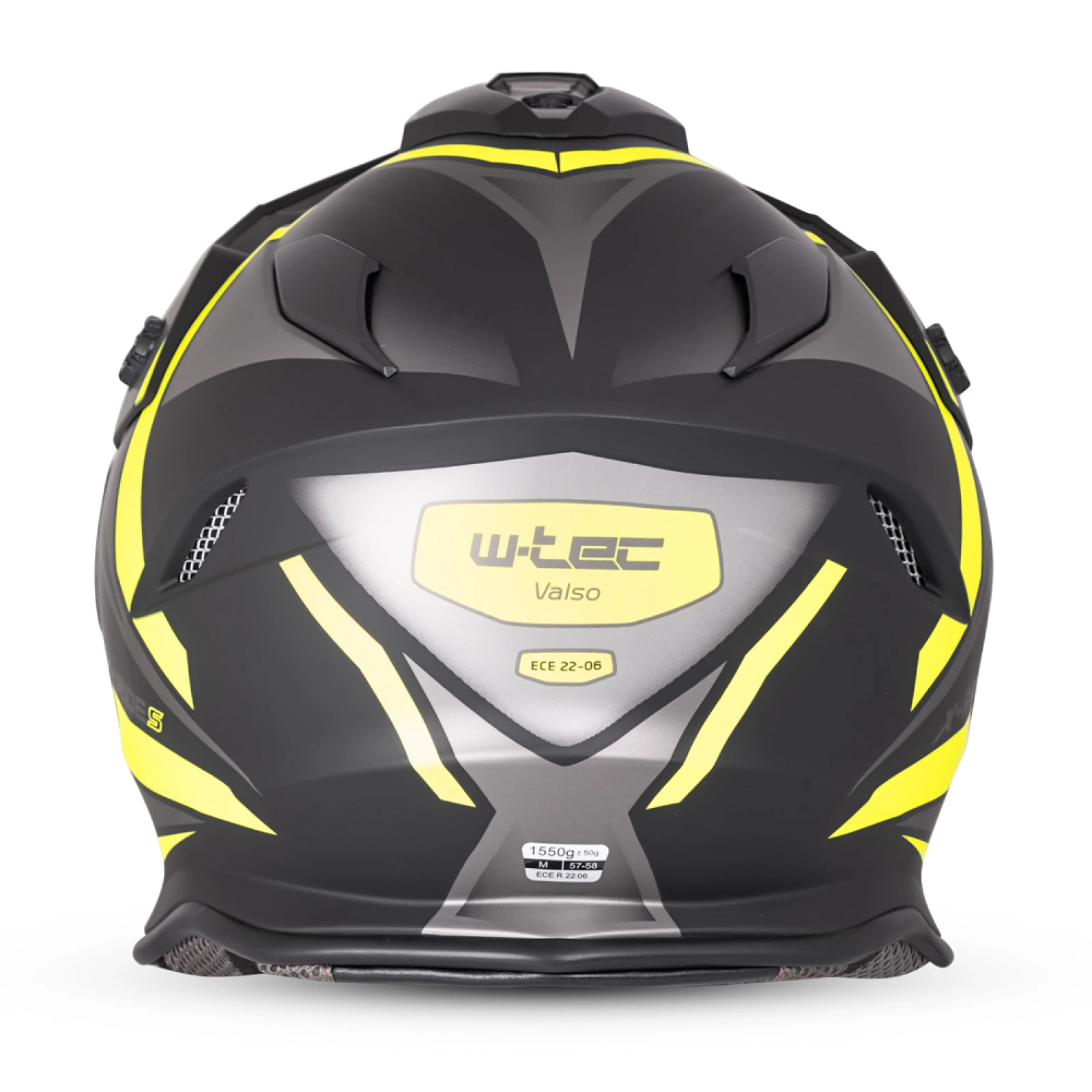 Moto prilba W-TEC Valso Graphic Farba čierno-šedo-fluo, · záber 4