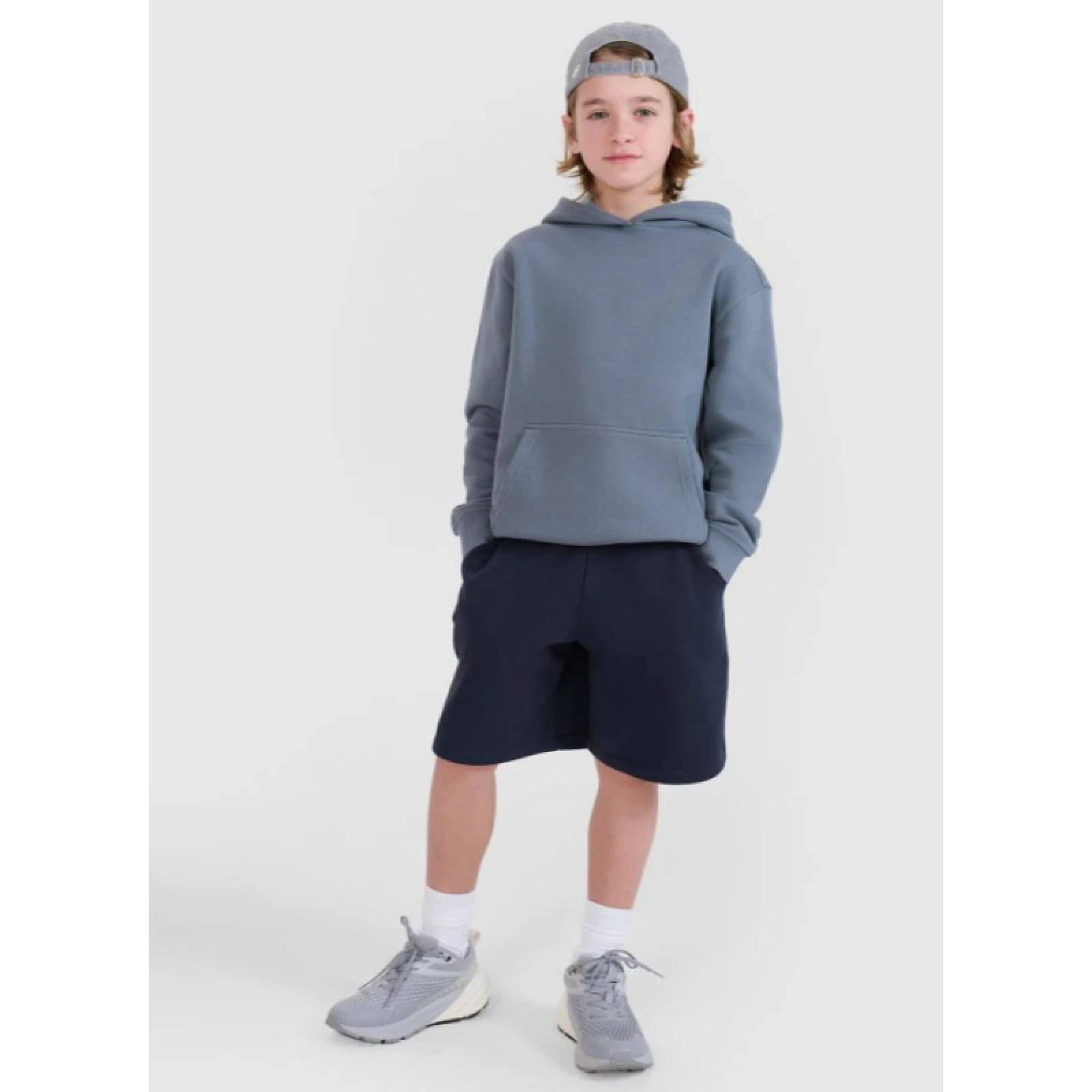 Chlapčenská mikina s kapucňou 4F JUNIOR SWEATSHIRT M1852-46S-TEAL · záber 4
