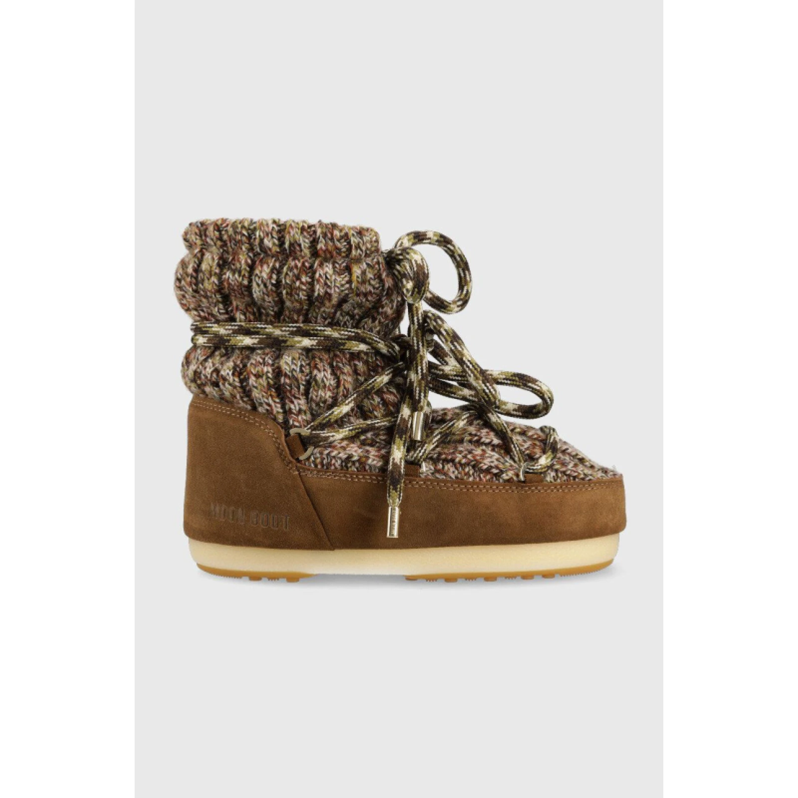 Dievčenské nízke zimné topánky MOON BOOT LIGHT LOW WOOL, 001 sigaro · záber 2