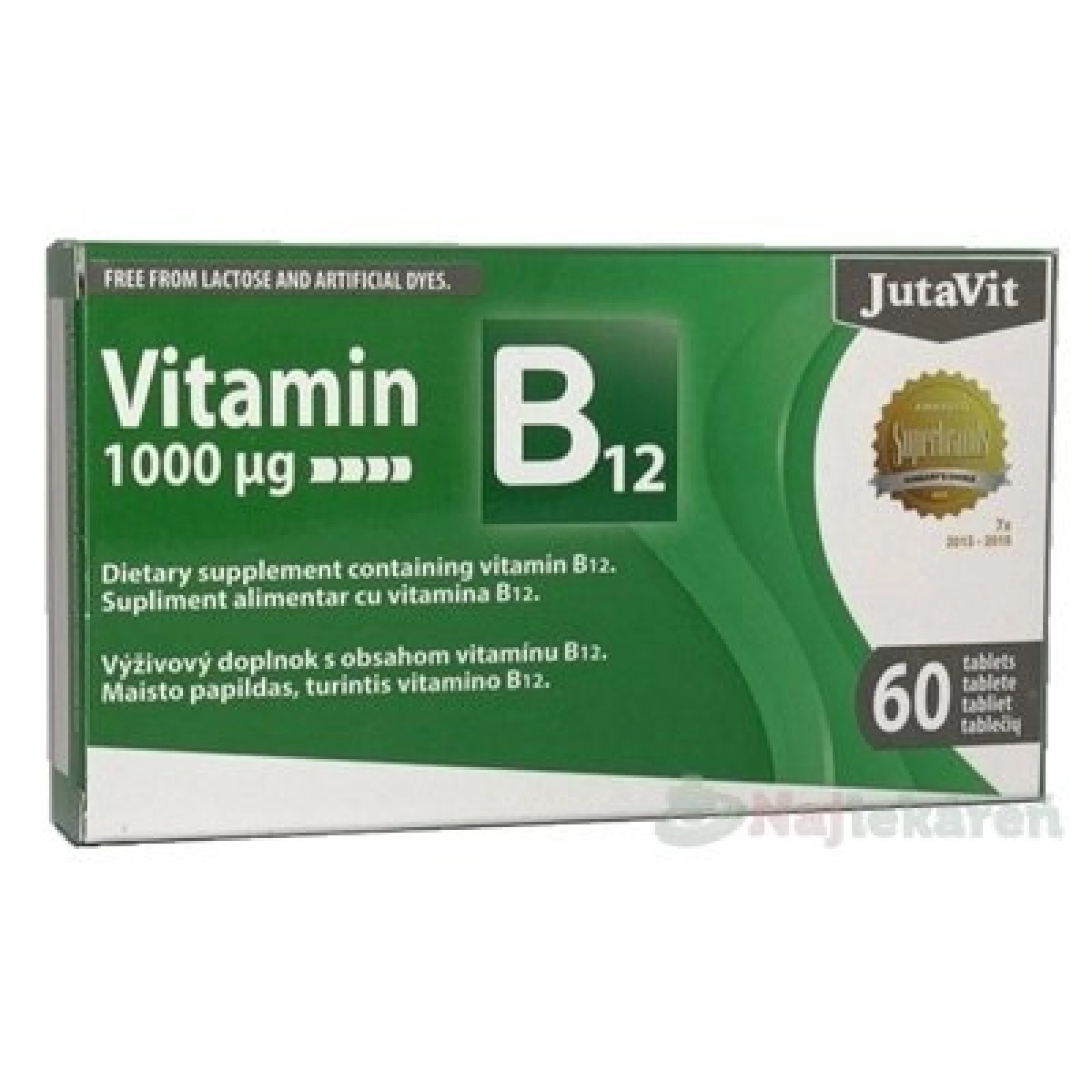 JutaVit Vitamín B12 1000 µg 60 tabliet · záber 1