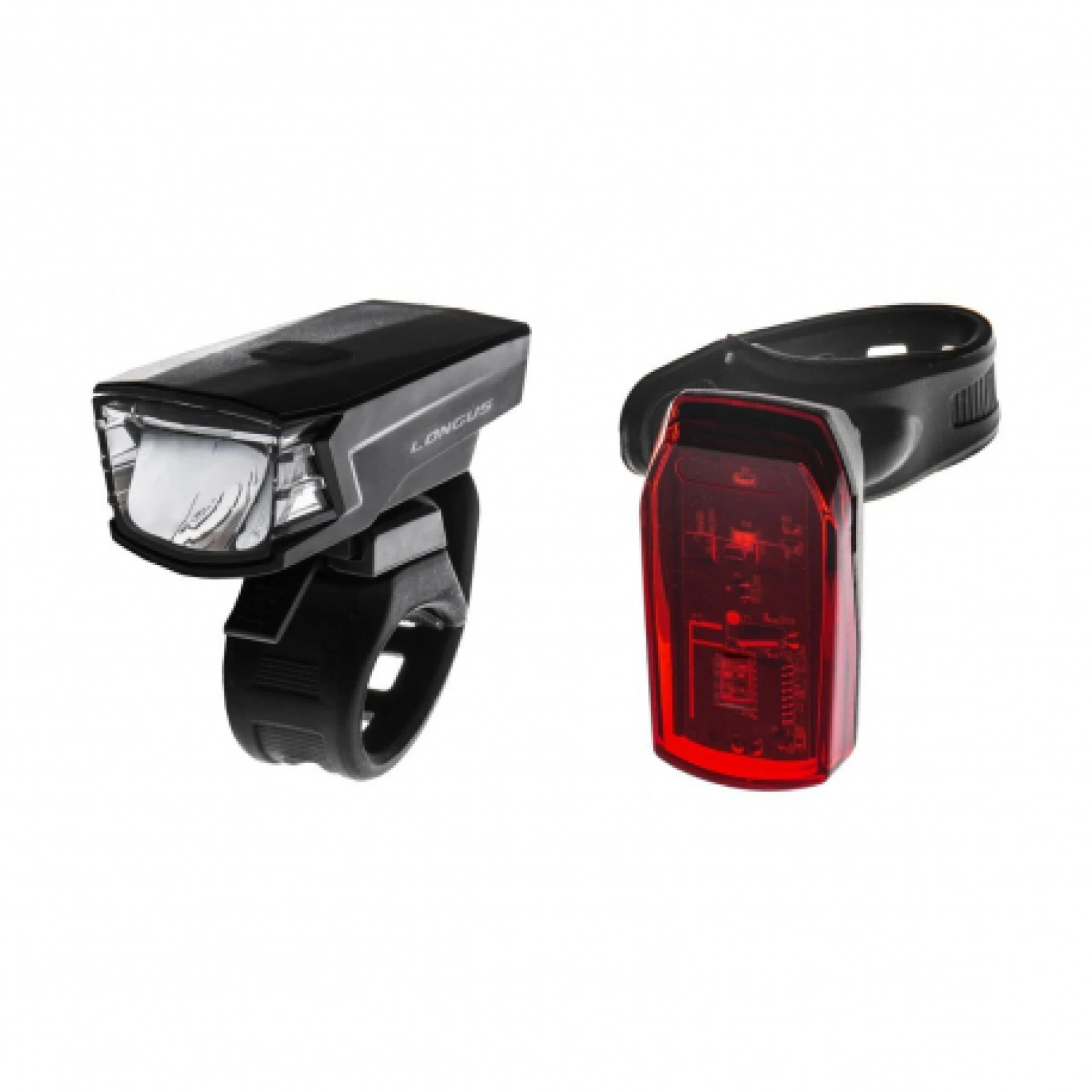 Světlo na kolo LONGUS Svetlá set SINGLE 1+1LED 2f 2f USB bat čierne · záber 1