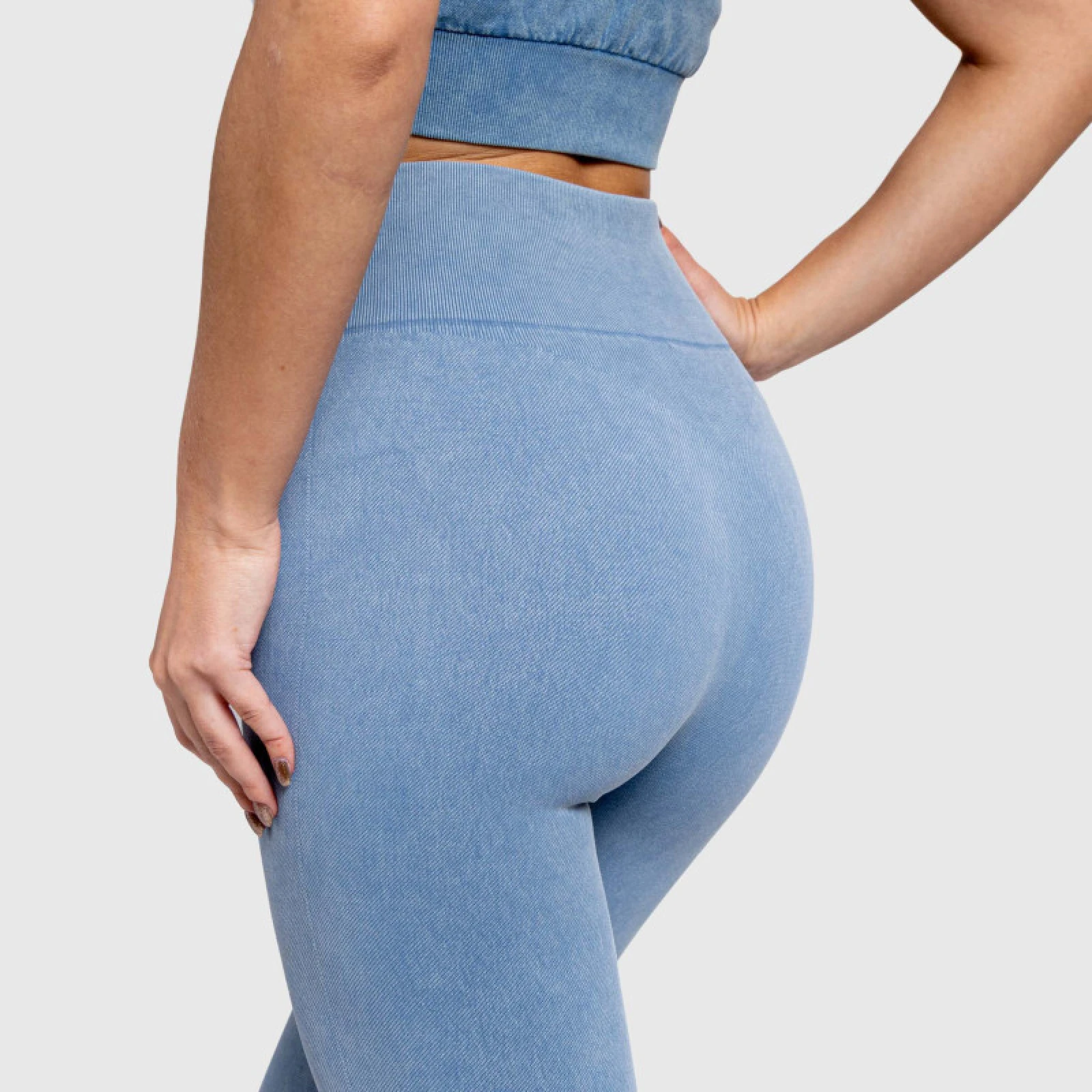 Dámske legíny Iron Aesthetics Faded, washed green · záber 5