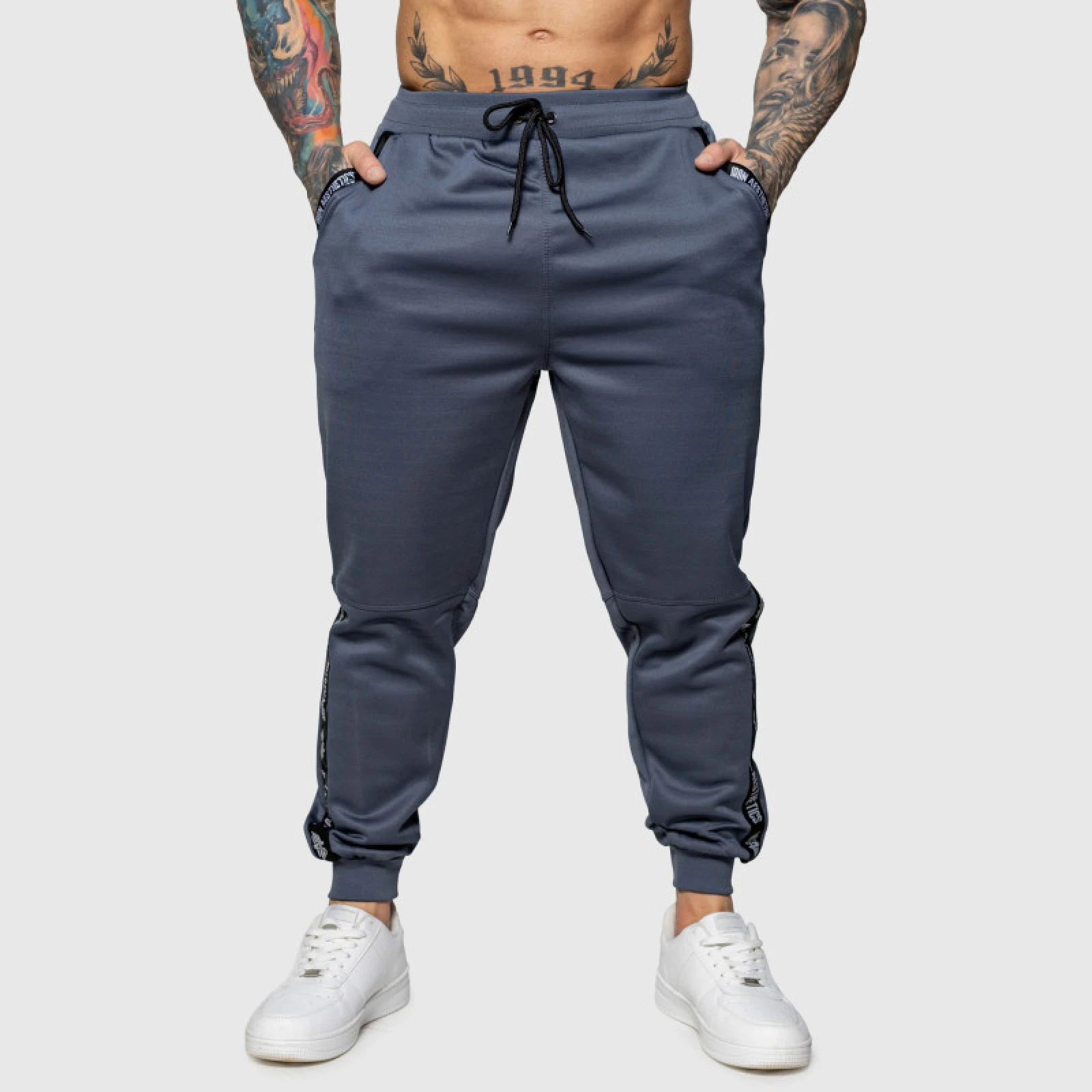 Jogger tepláky Iron Aesthetics Partial, sivé · záber 4